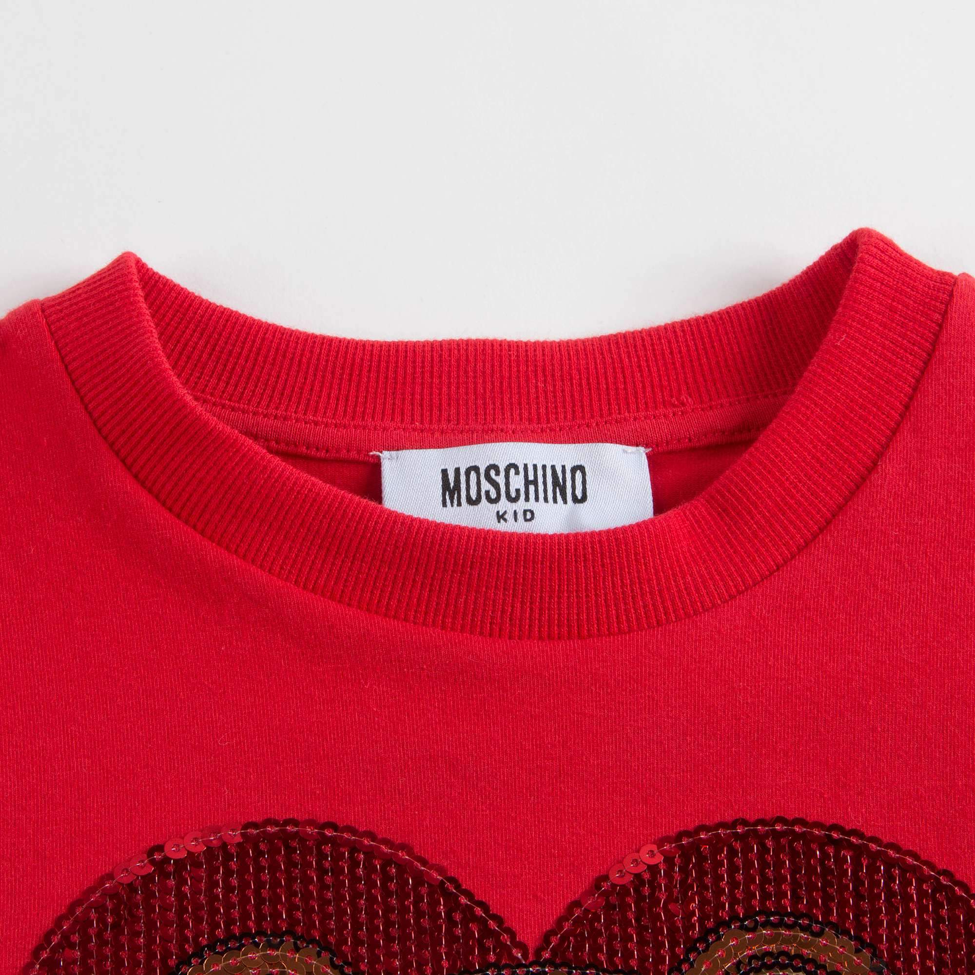 Girls Poppy Red Cotton T-shirt