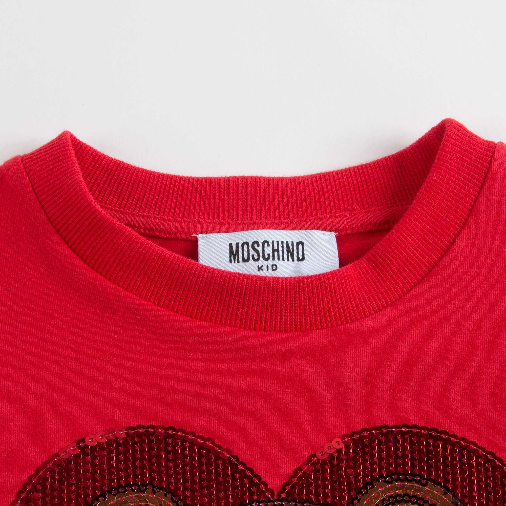 Girls Poppy Red Cotton T-shirt