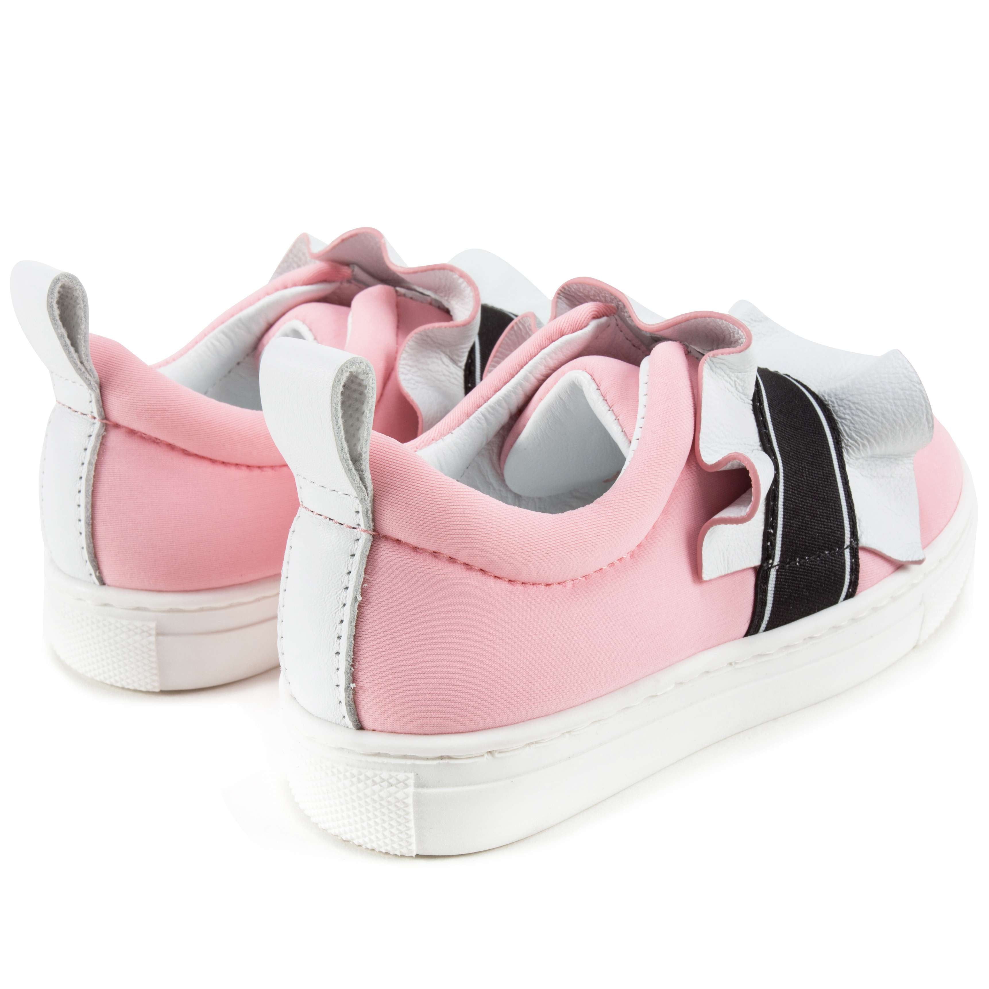 Girls Rosa & Black Logo Shoes