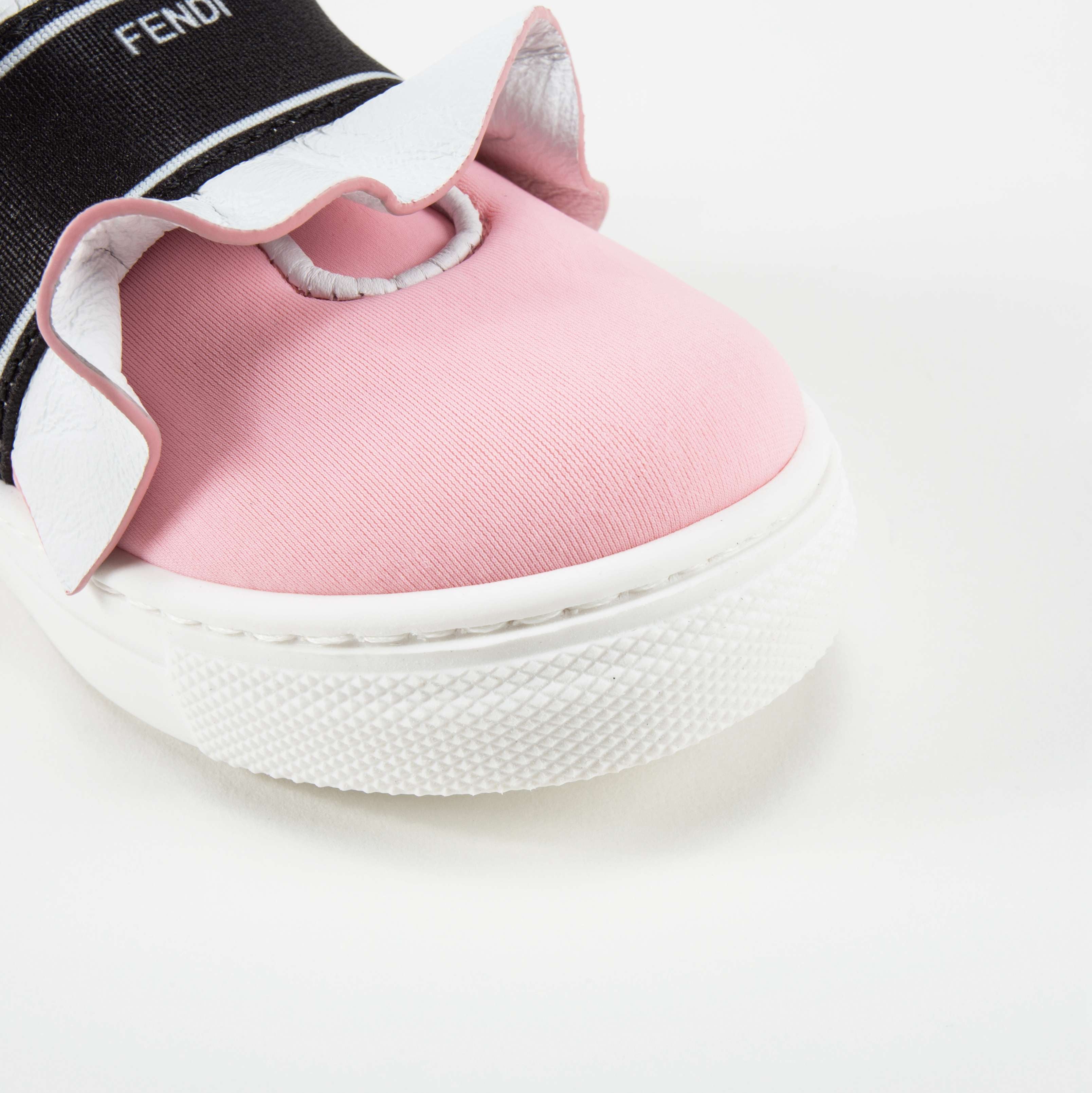 Girls Rosa & Black Logo Shoes