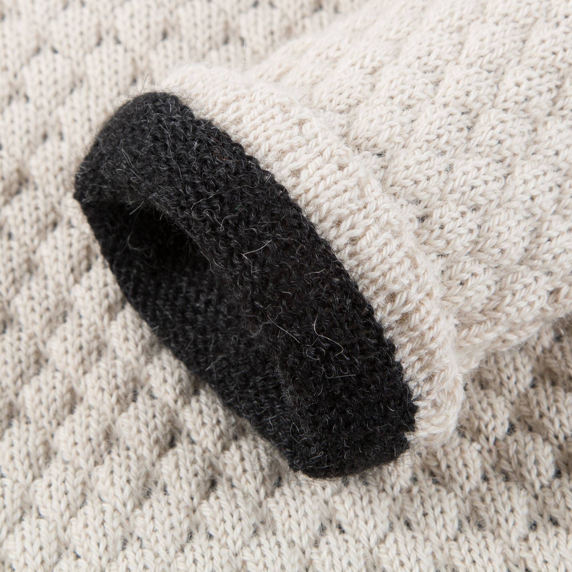 Baby White Sheep Alpaca Hooded Sweater