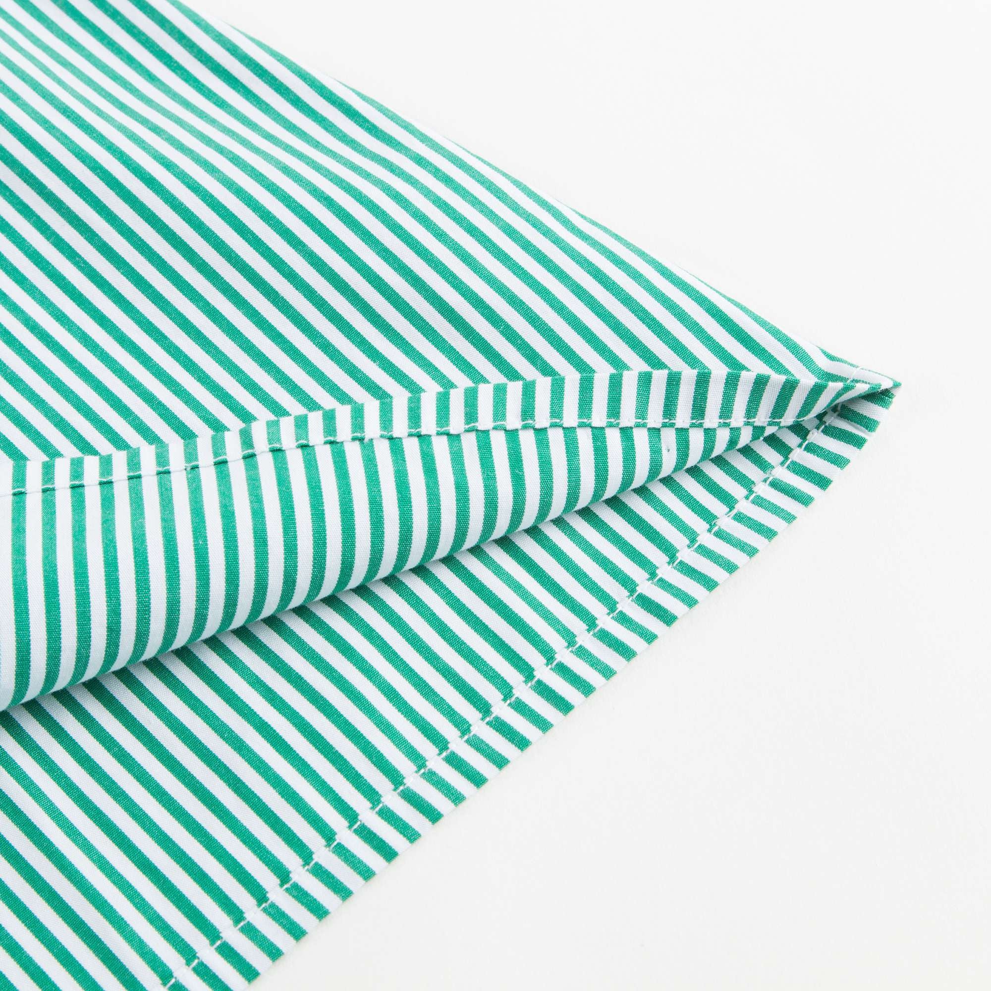 Girls Green Striped Dress
