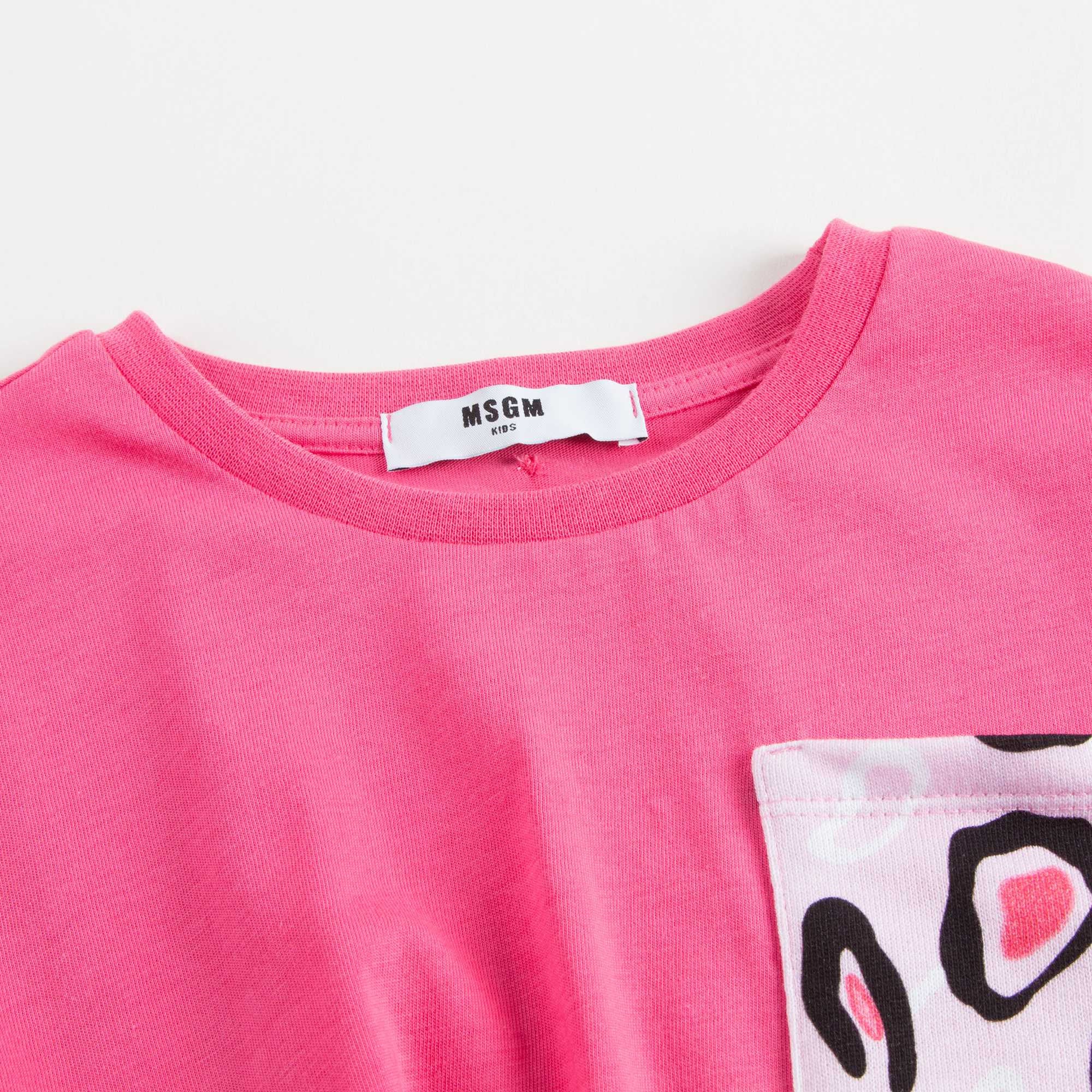 Girls Pink Cotton T-shirt