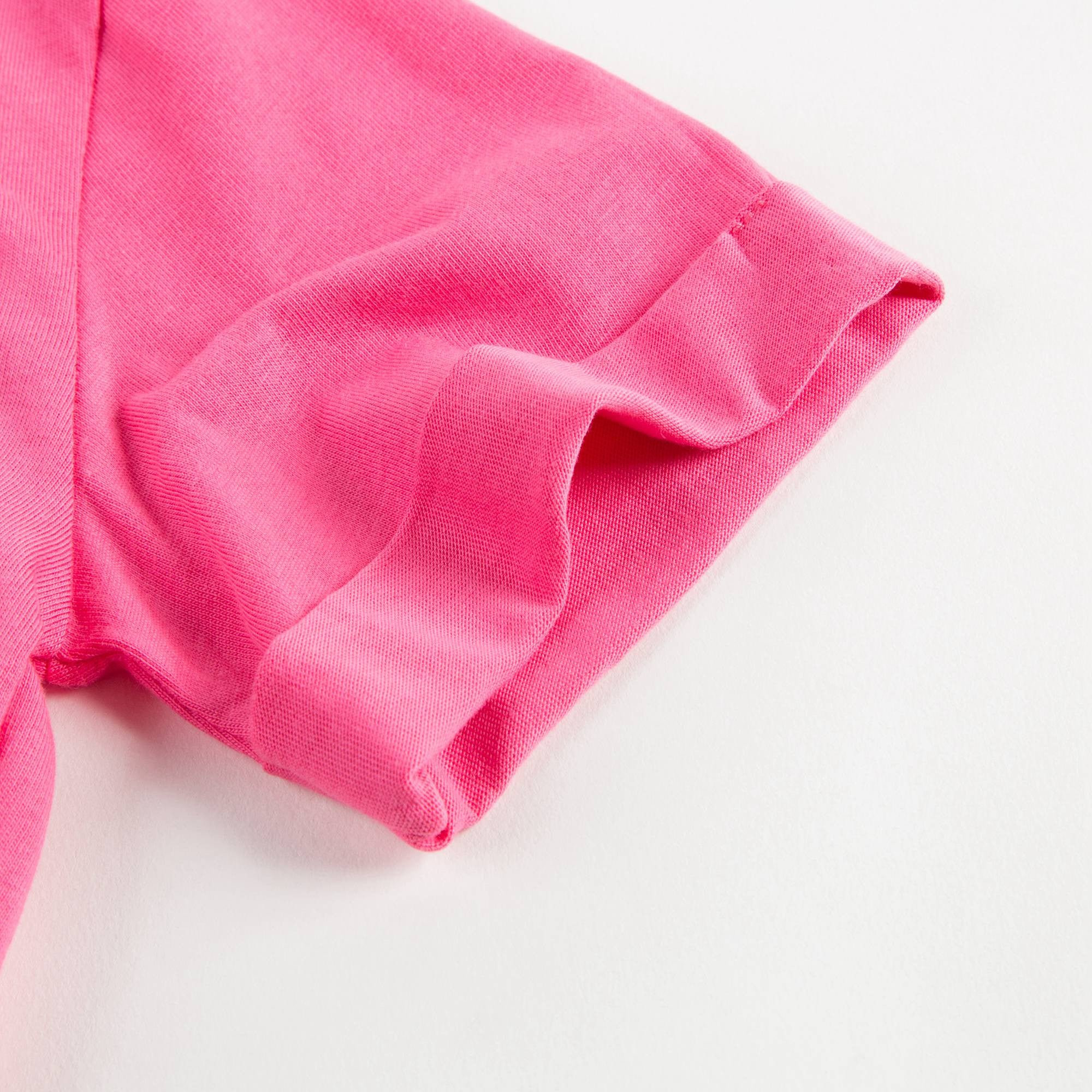 Girls Pink Cotton T-shirt