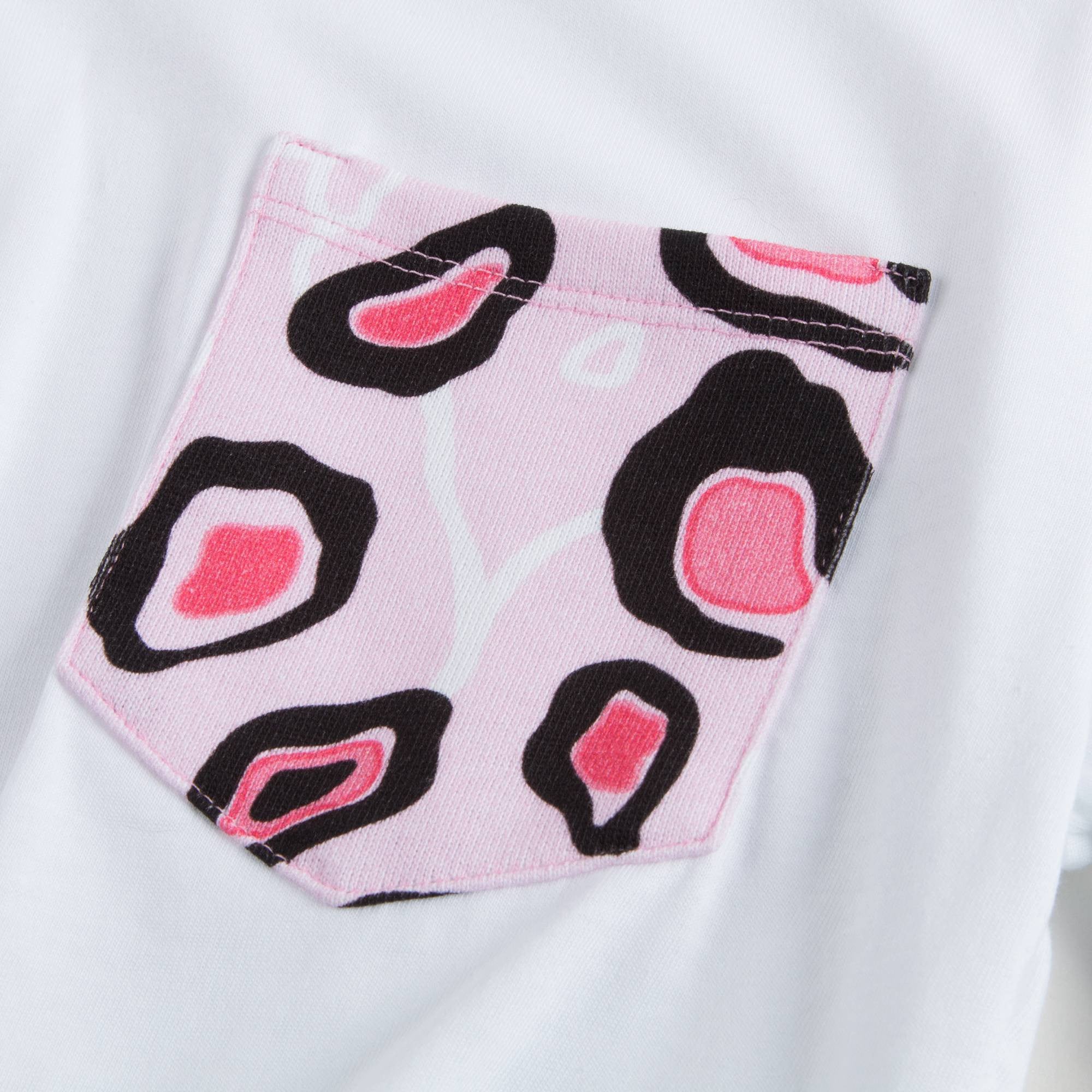 Girls White Cotton T-shirt