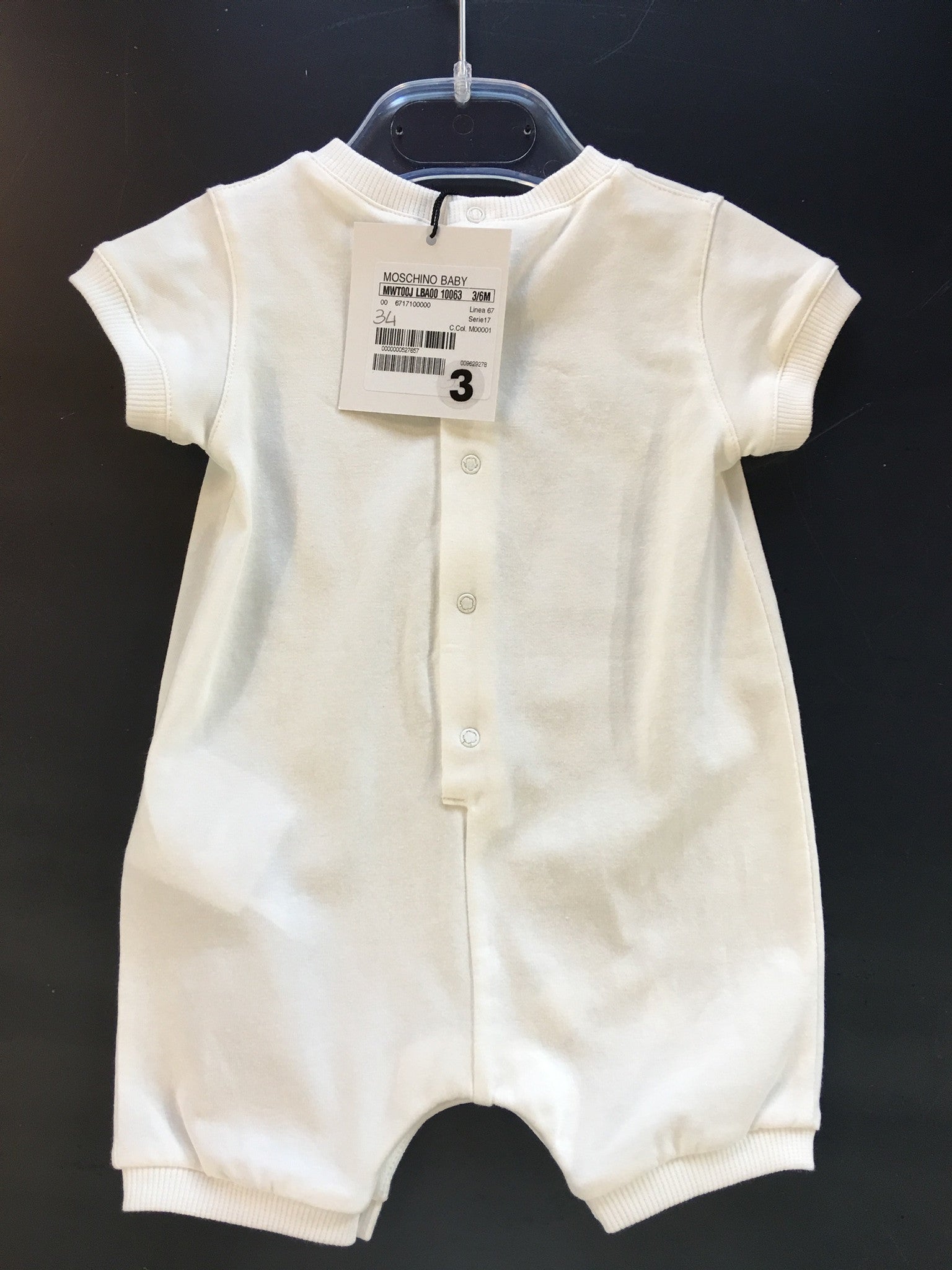 Baby White Logo Babygrow