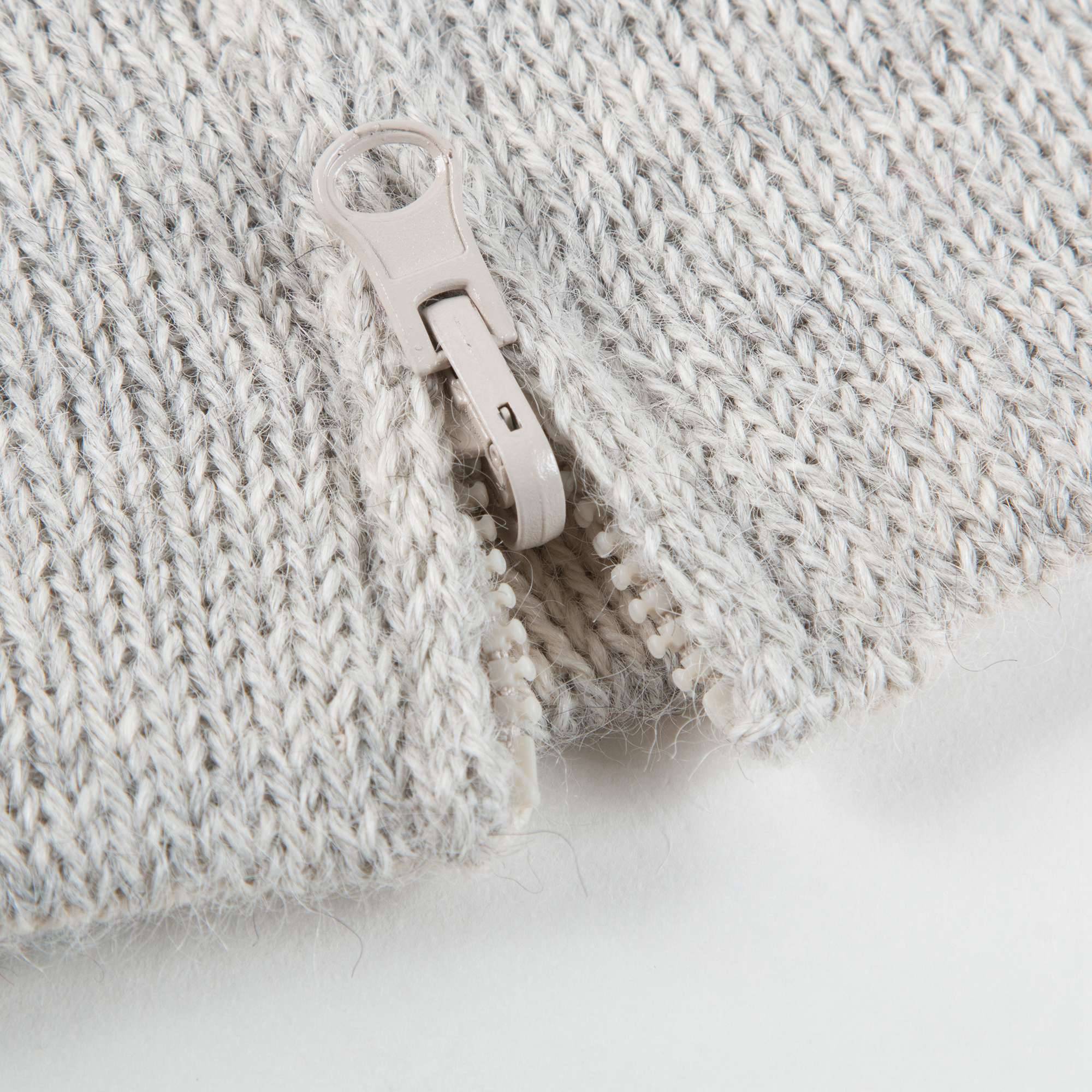 Baby Light Grey Rainbow Alpaca Hooded Sweater