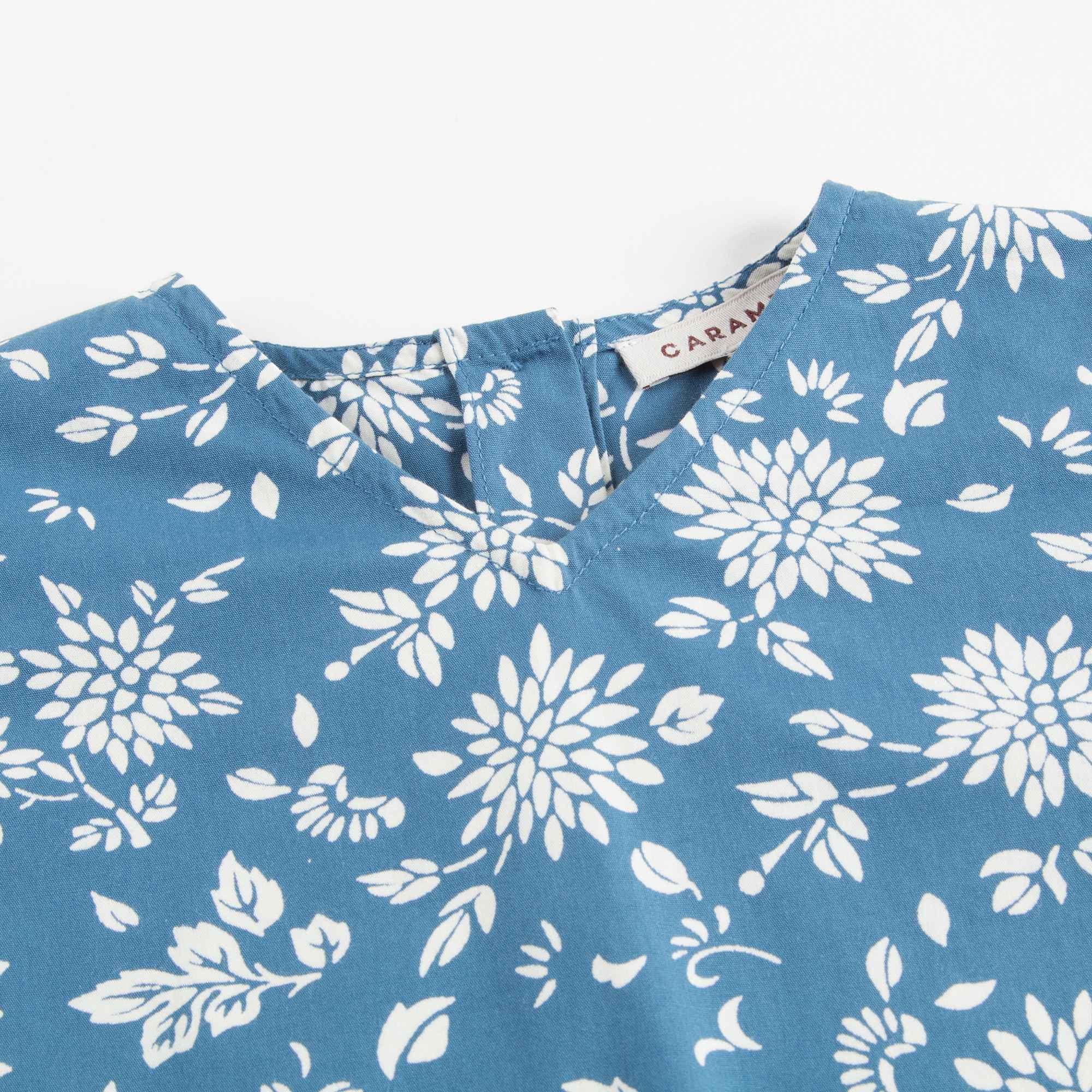 Baby Blue Flower Printed Shirt