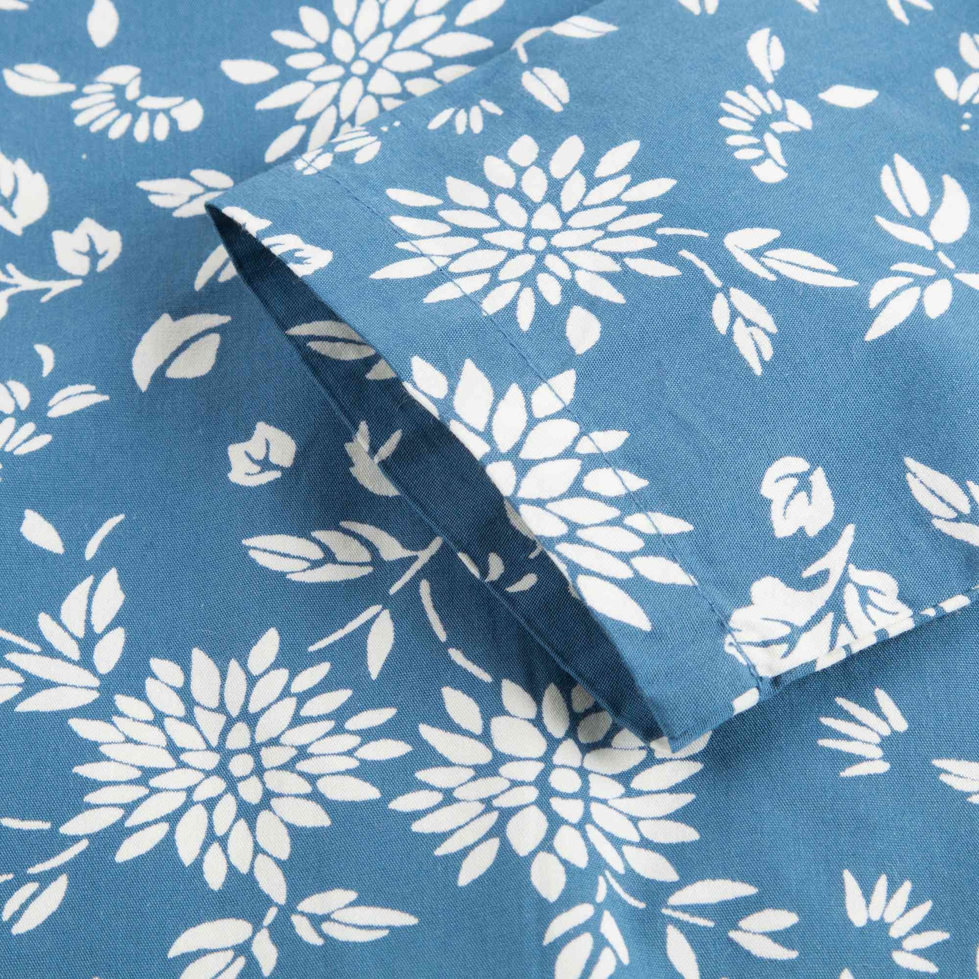 Baby Blue Flower Printed Shirt