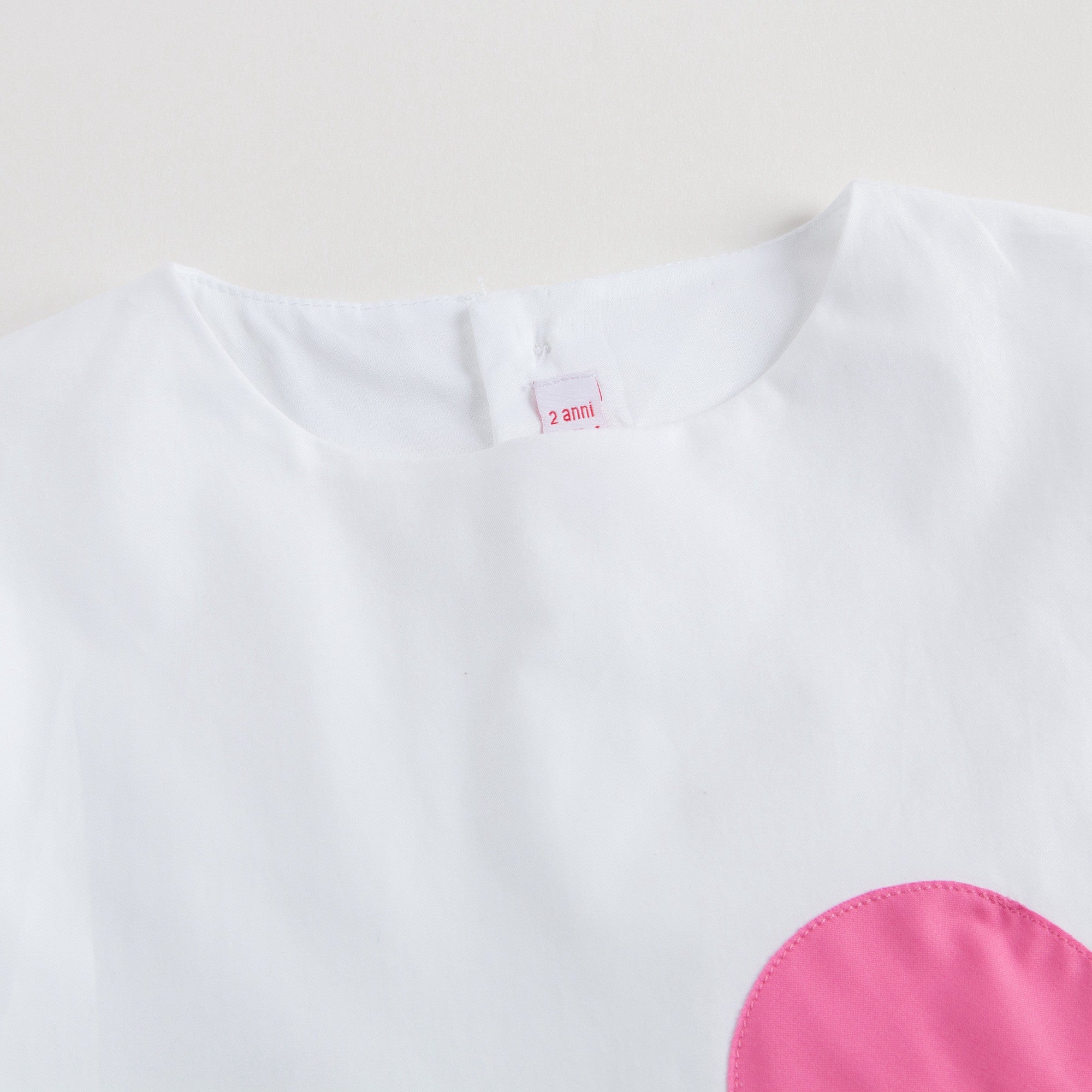 Girls White Flower Printed Dress