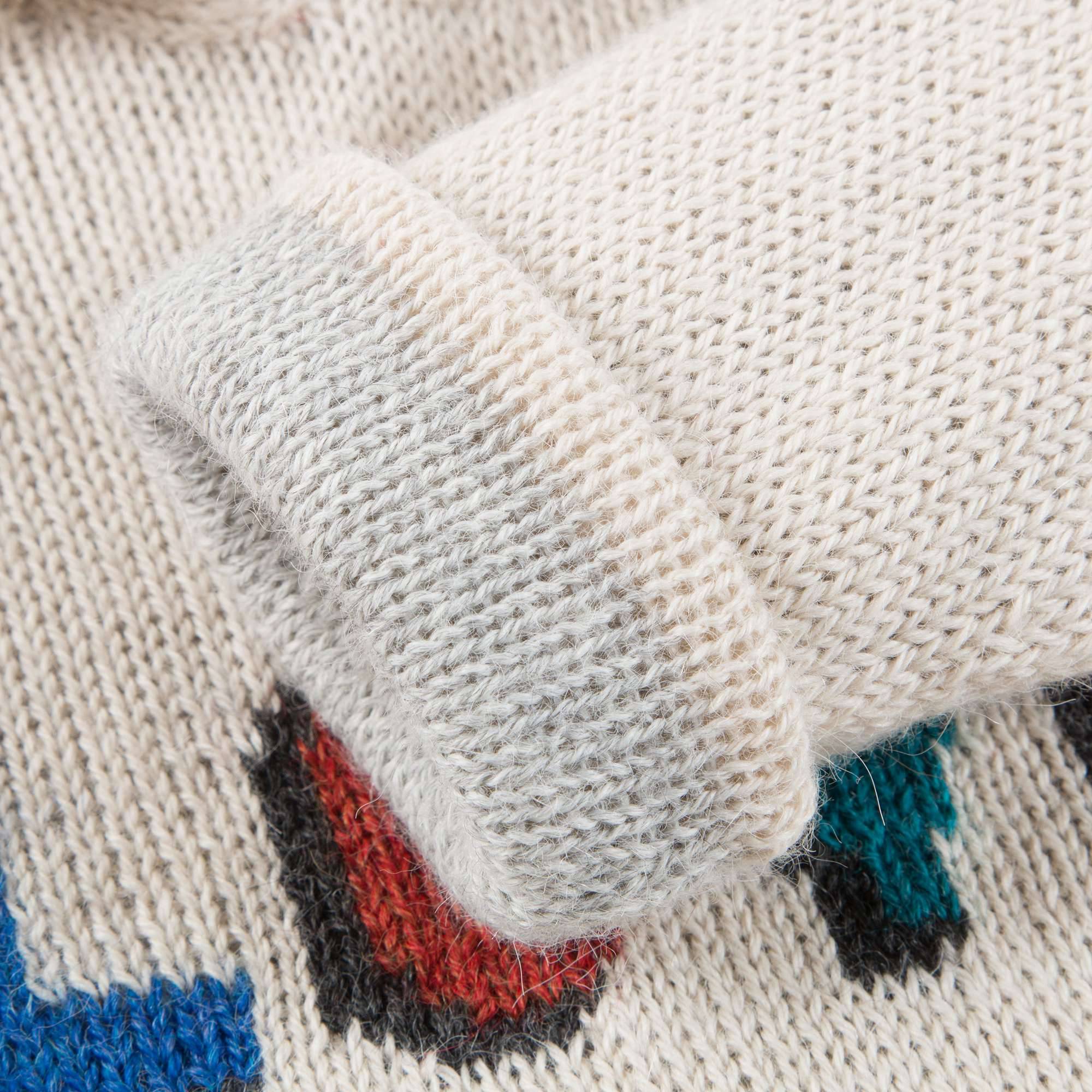 Baby White Love Alpaca Hooded Sweater