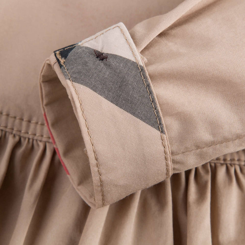 Baby Girls Beige Cotton Trench Dress