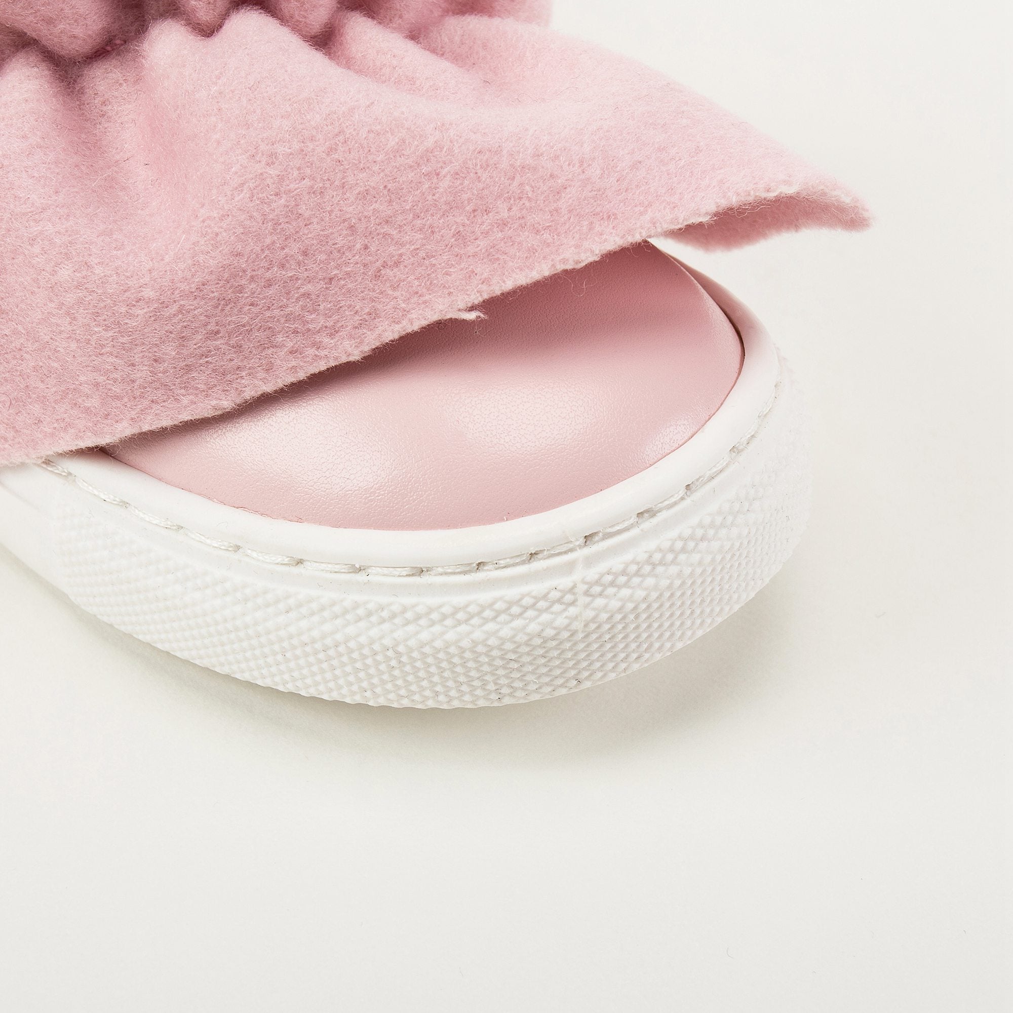 Girls Pink Logo Trainers With Ruffle