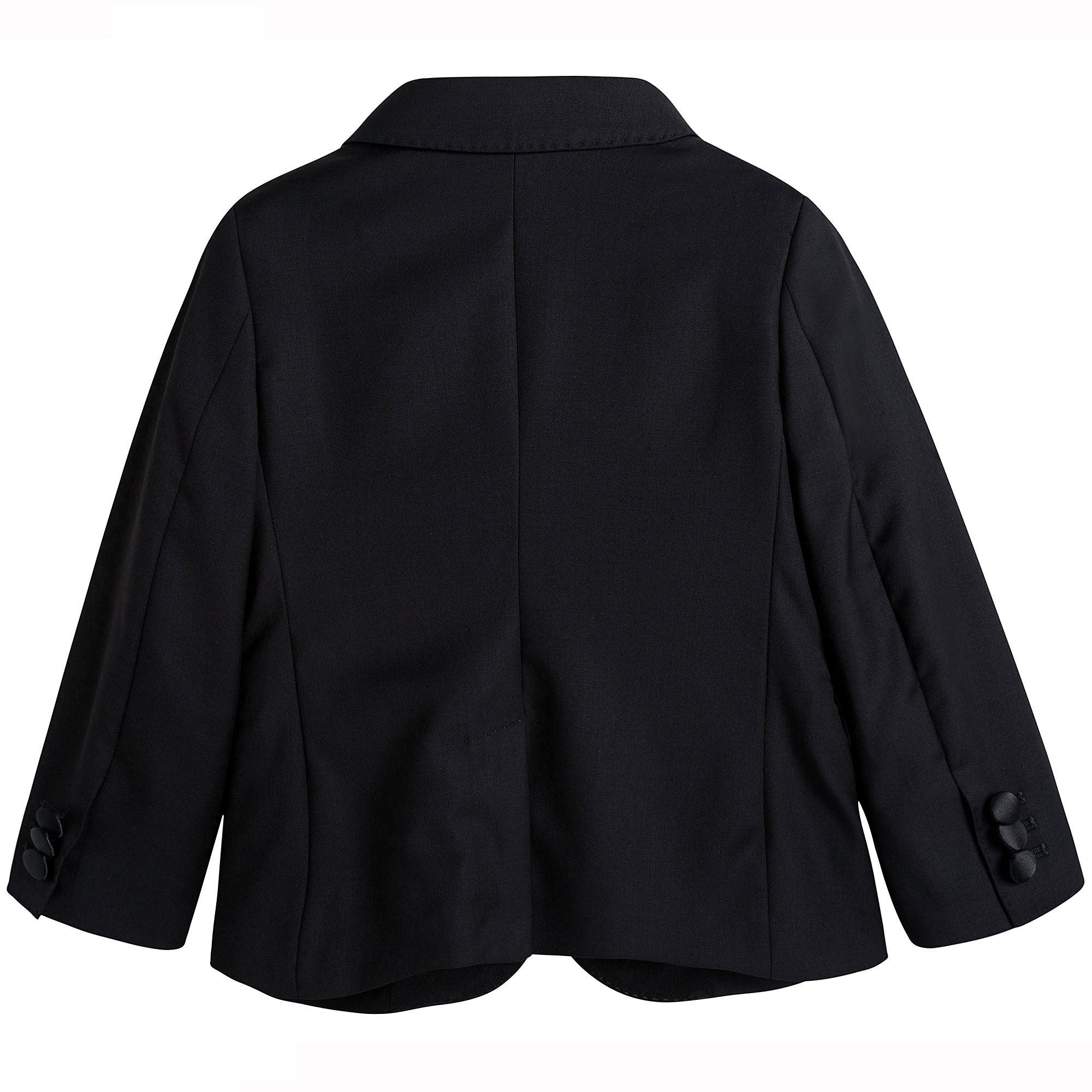 Boys Black Wool & Silk Suits - CÉMAROSE | Children's Fashion Store - 4