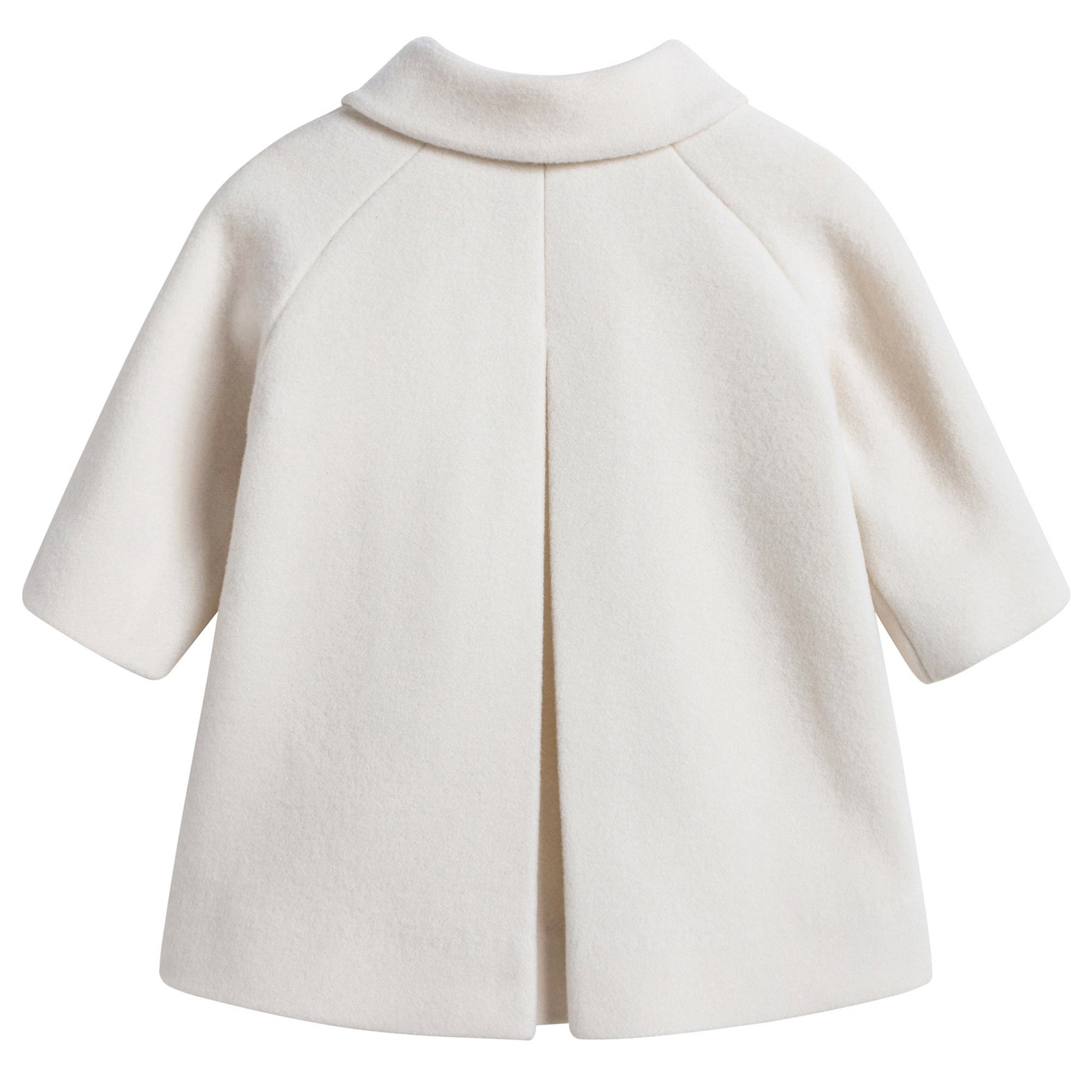 Girls Ivory Wool & Cashmere Coat