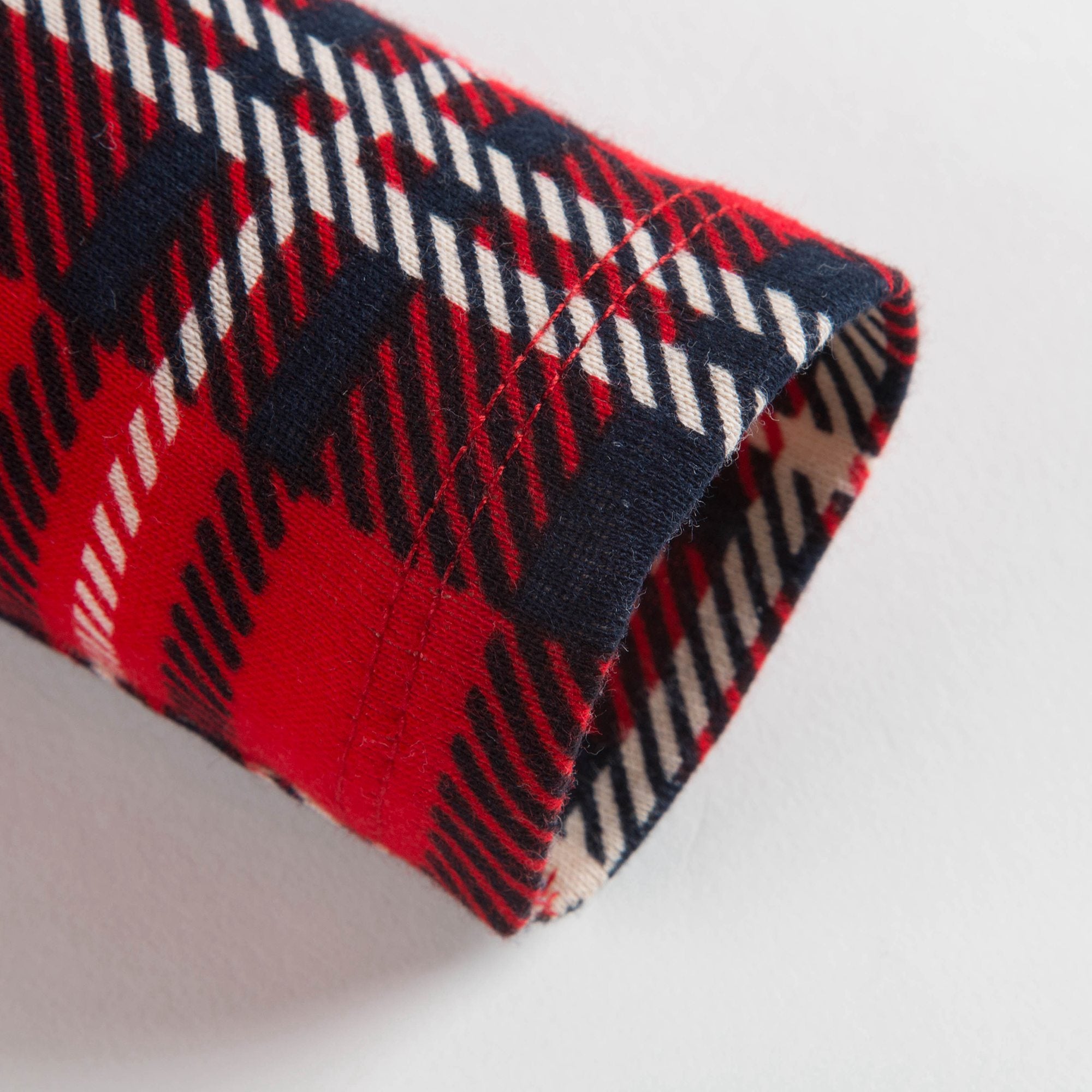 Girls Red Check Organic Cotton Dress