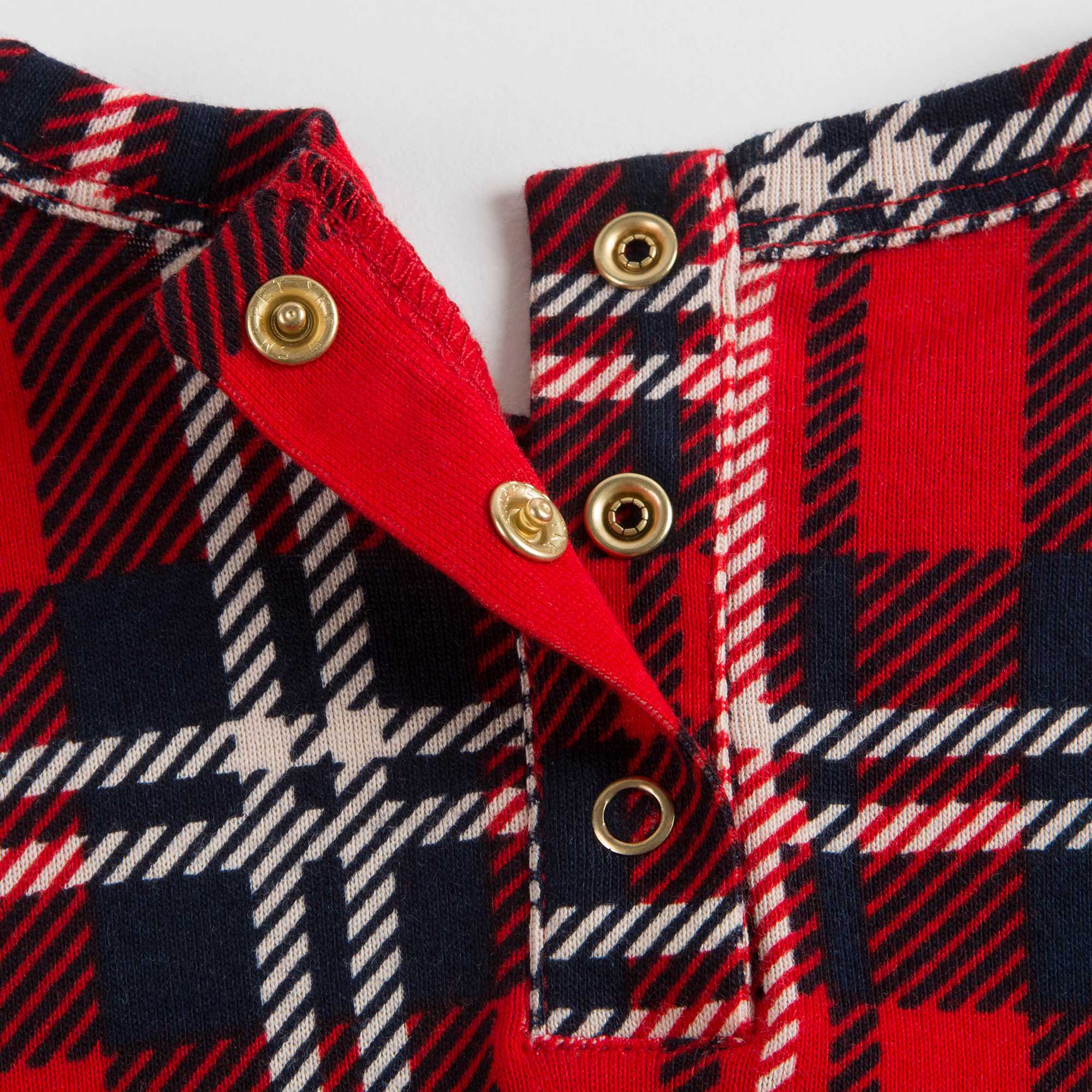 Girls Red Check Organic Cotton Dress