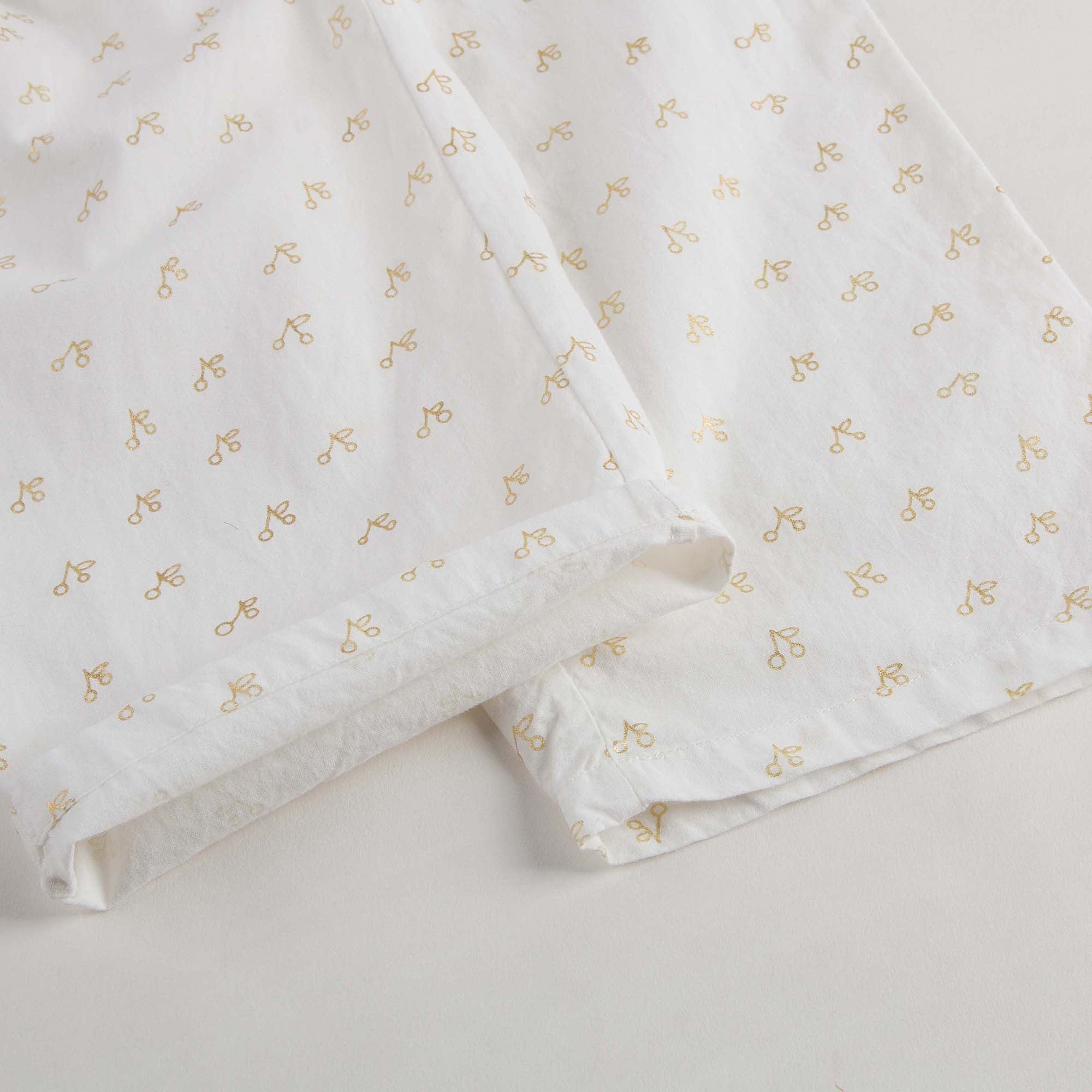 Girls White With Gold Cherry Pyjama - CÉMAROSE | Children's Fashion Store - 15
