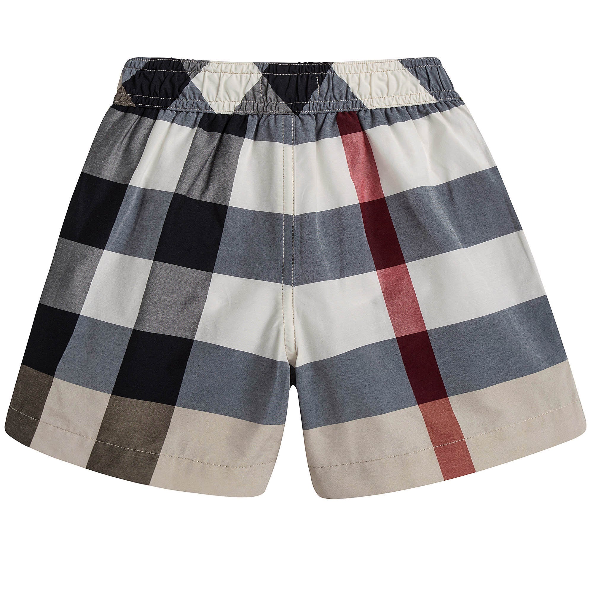 Boys Beige Check Swim Shorts - CÉMAROSE | Children's Fashion Store - 2