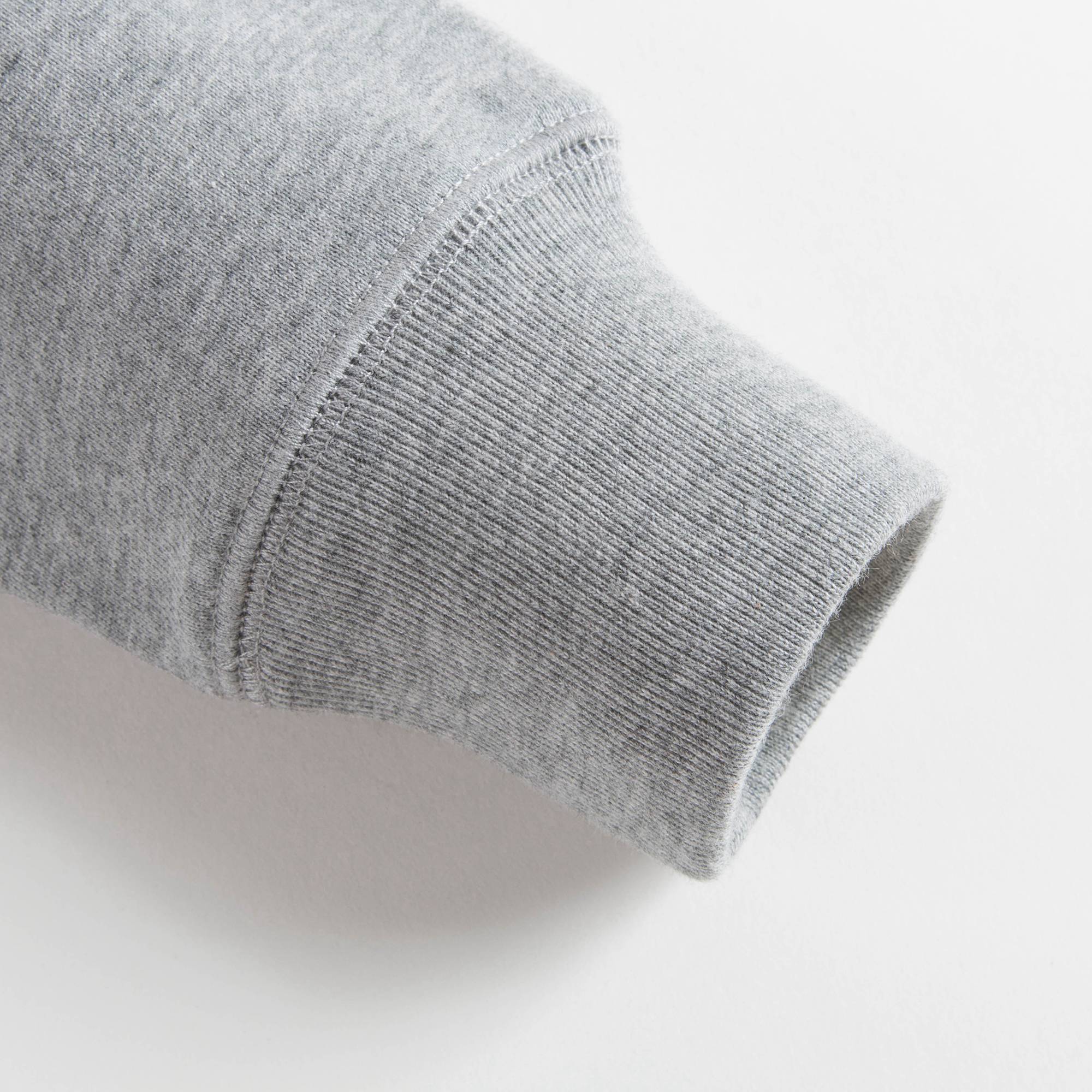Girls Grey Melange Cotton Sweatshirt