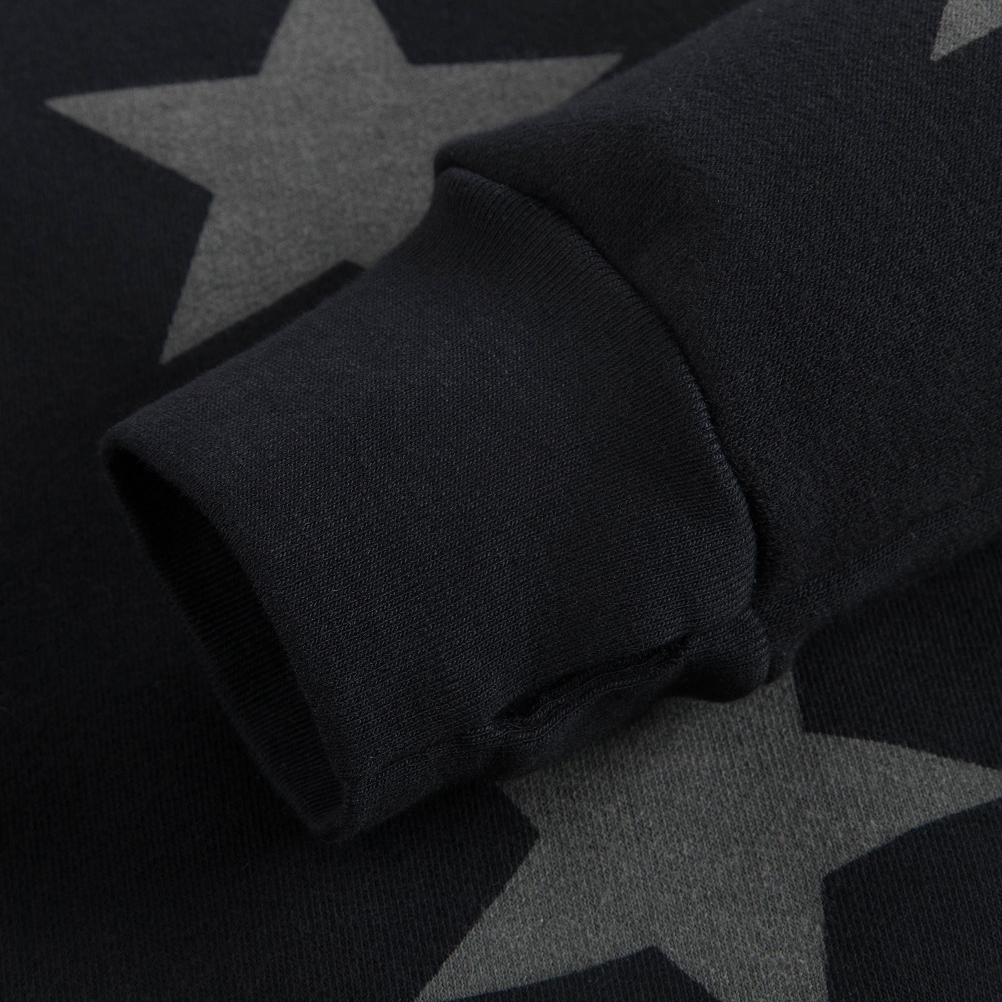 Boys Black Cotton Star Sweatshirt