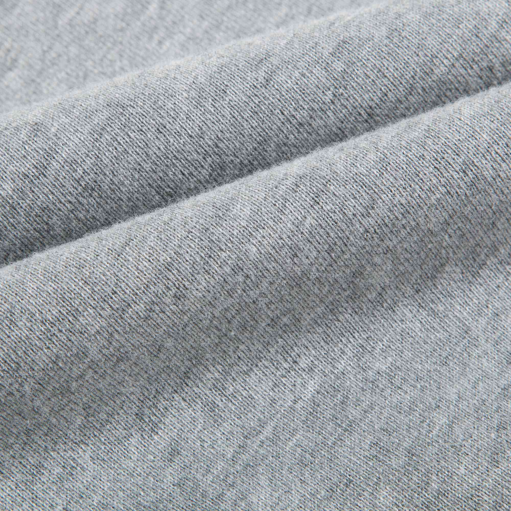 Girls Grey Melange Cotton Sweatshirt