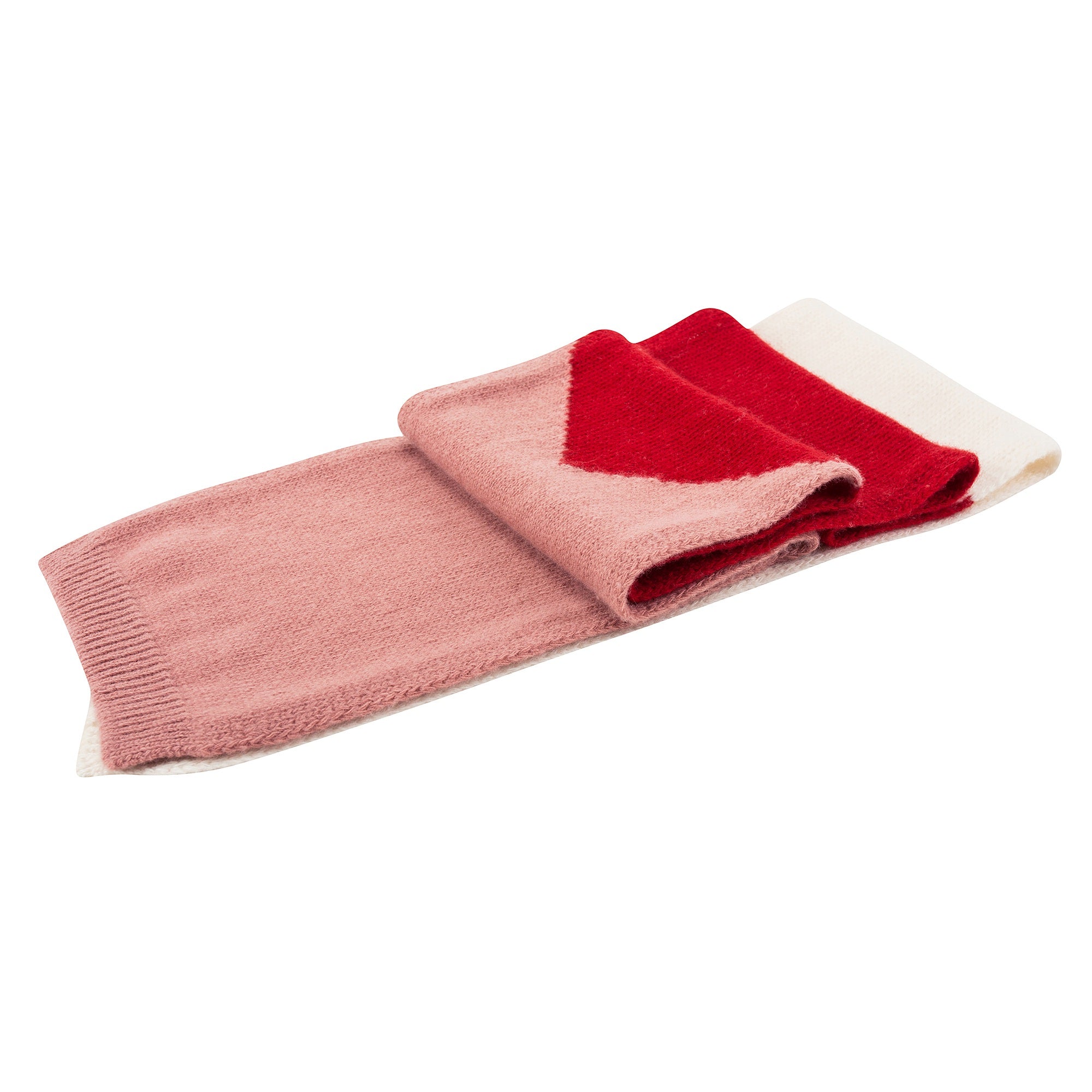 Girls Rose Pink Wool Scarf