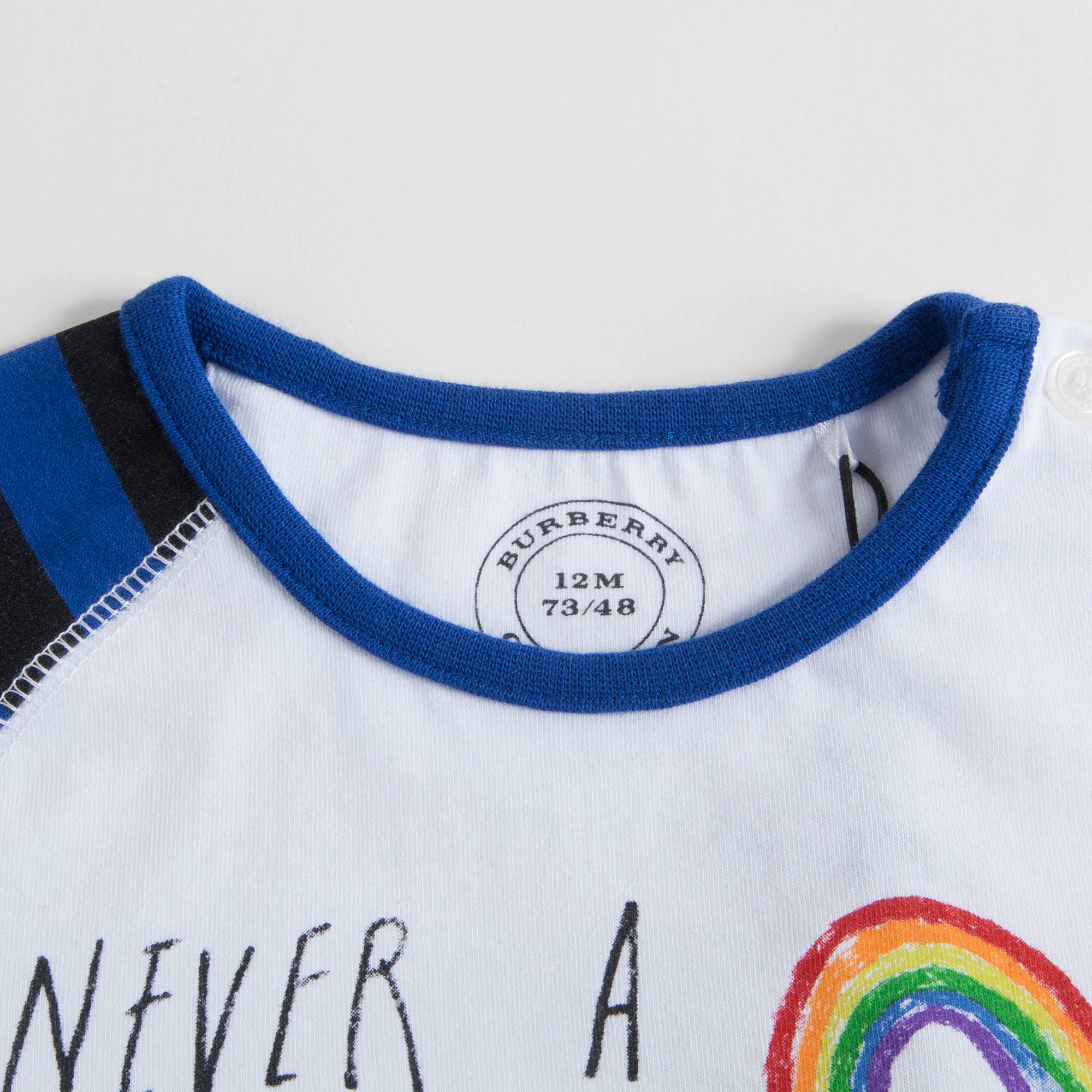 Baby Girls White Cotton T-shirt