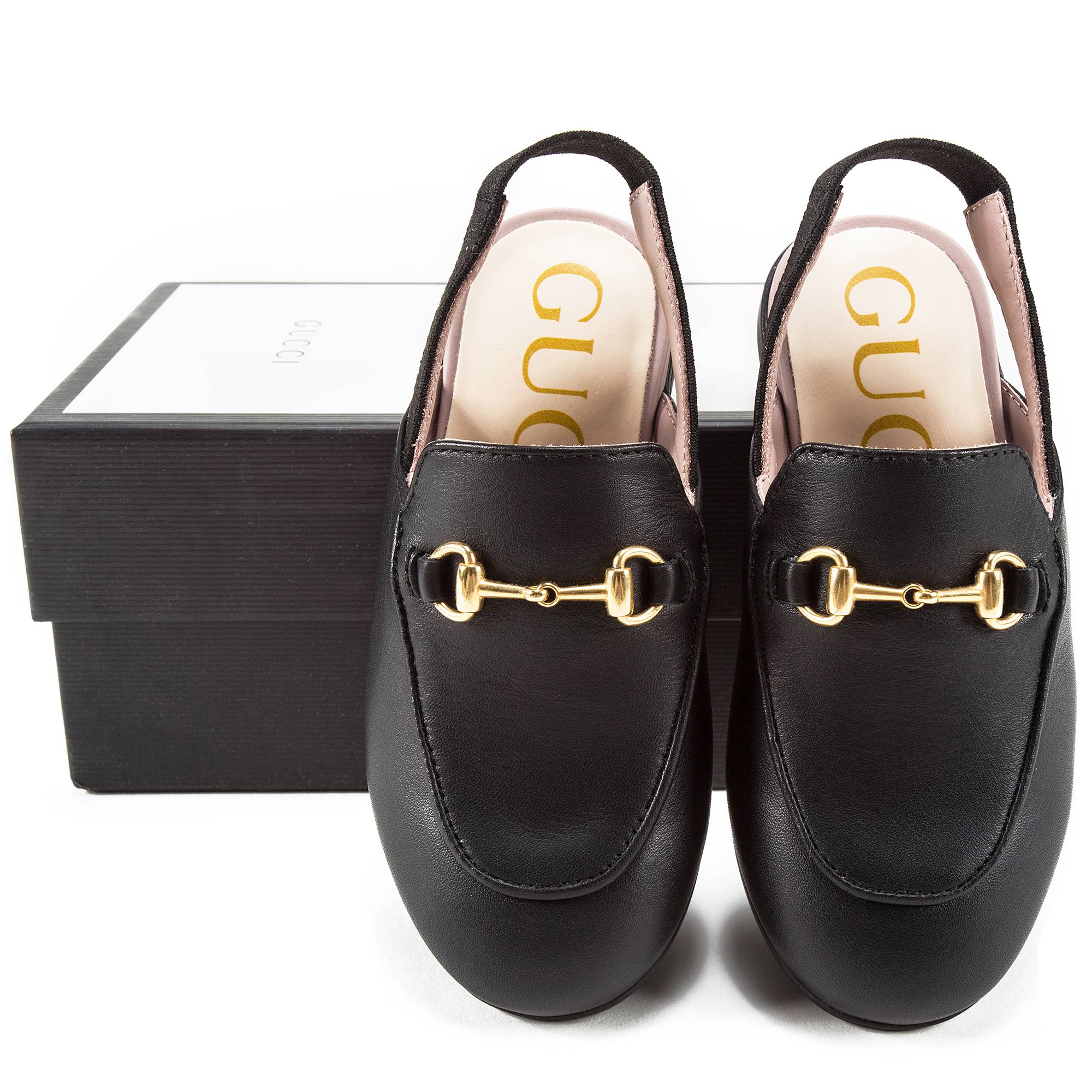 Baby Girls Black Logo Shoes