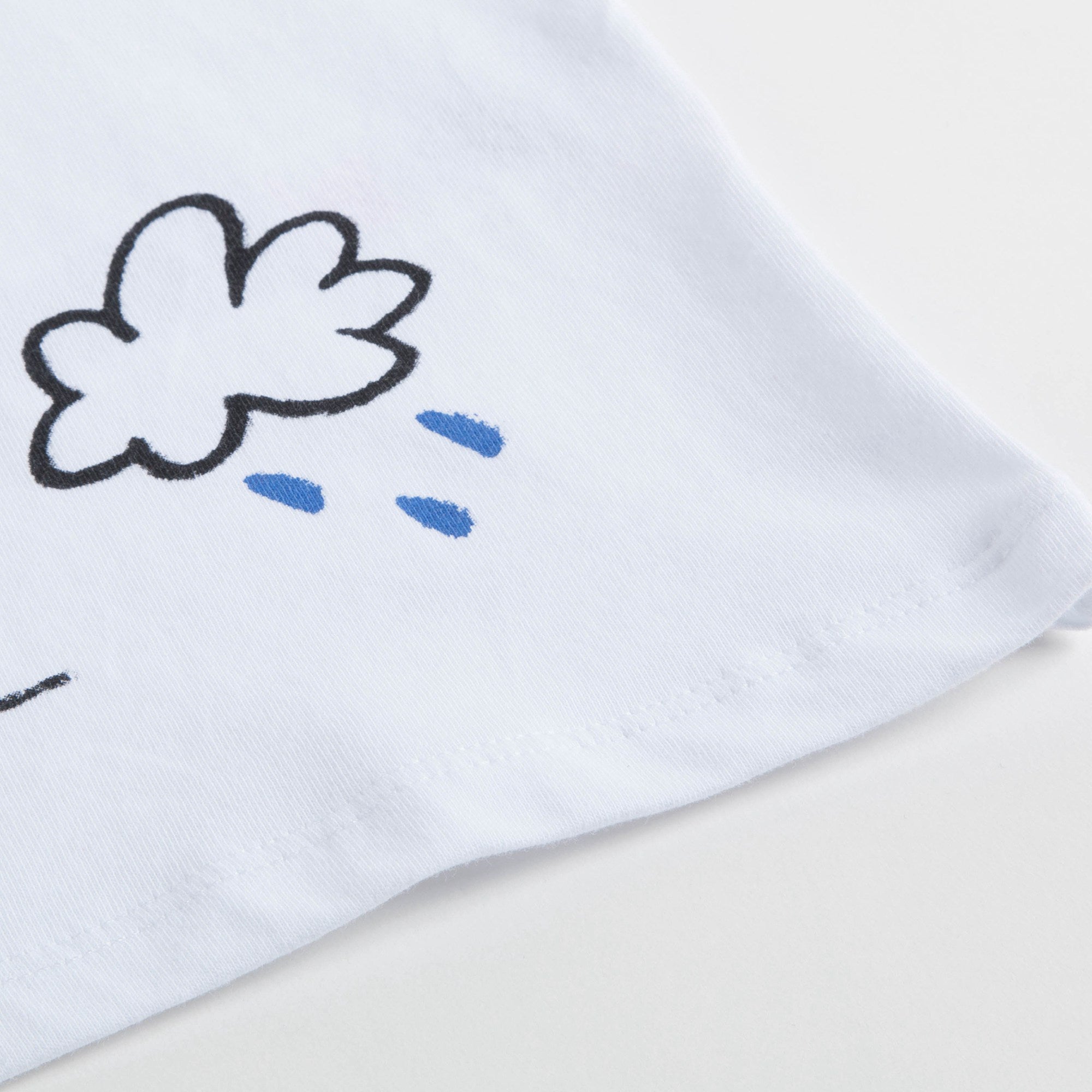 Baby Girls White Cotton T-shirt