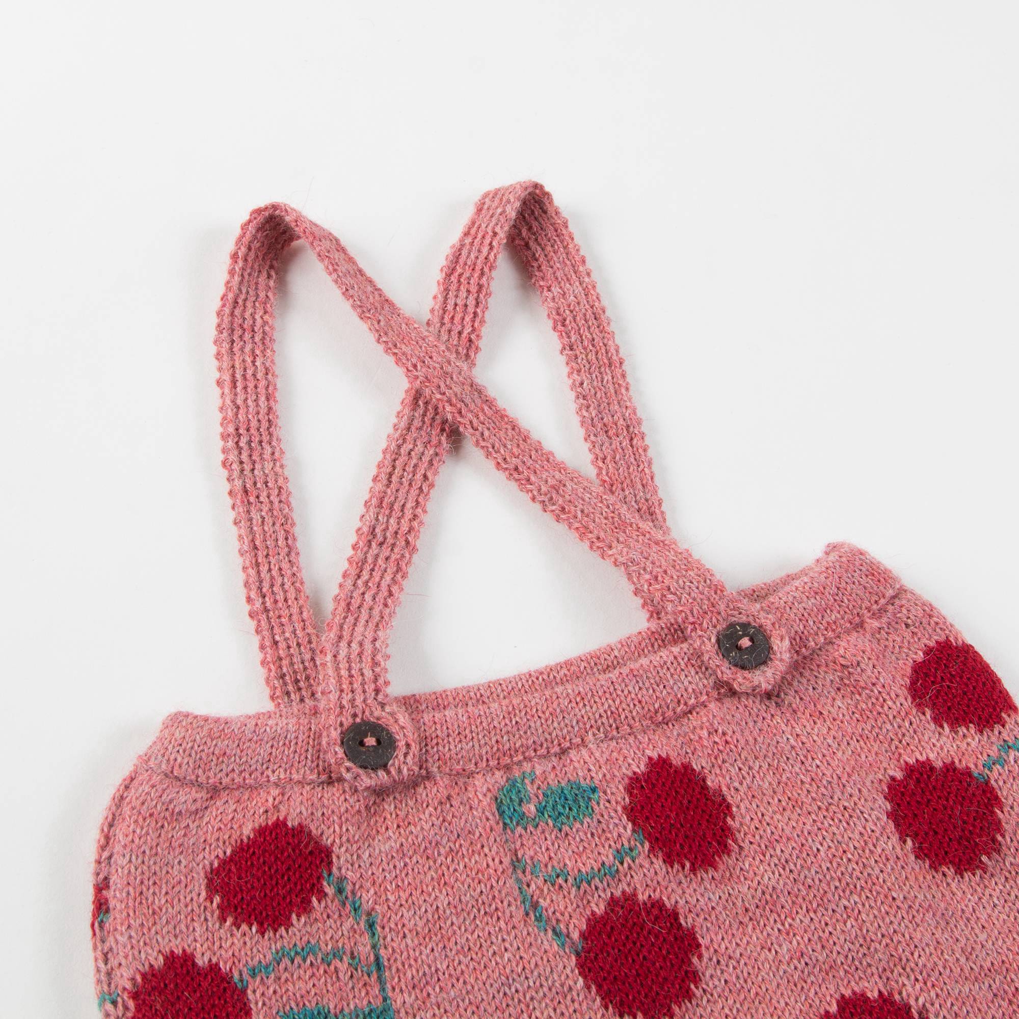 Baby Rose Pink Cherry Alpaca Wool Shorts