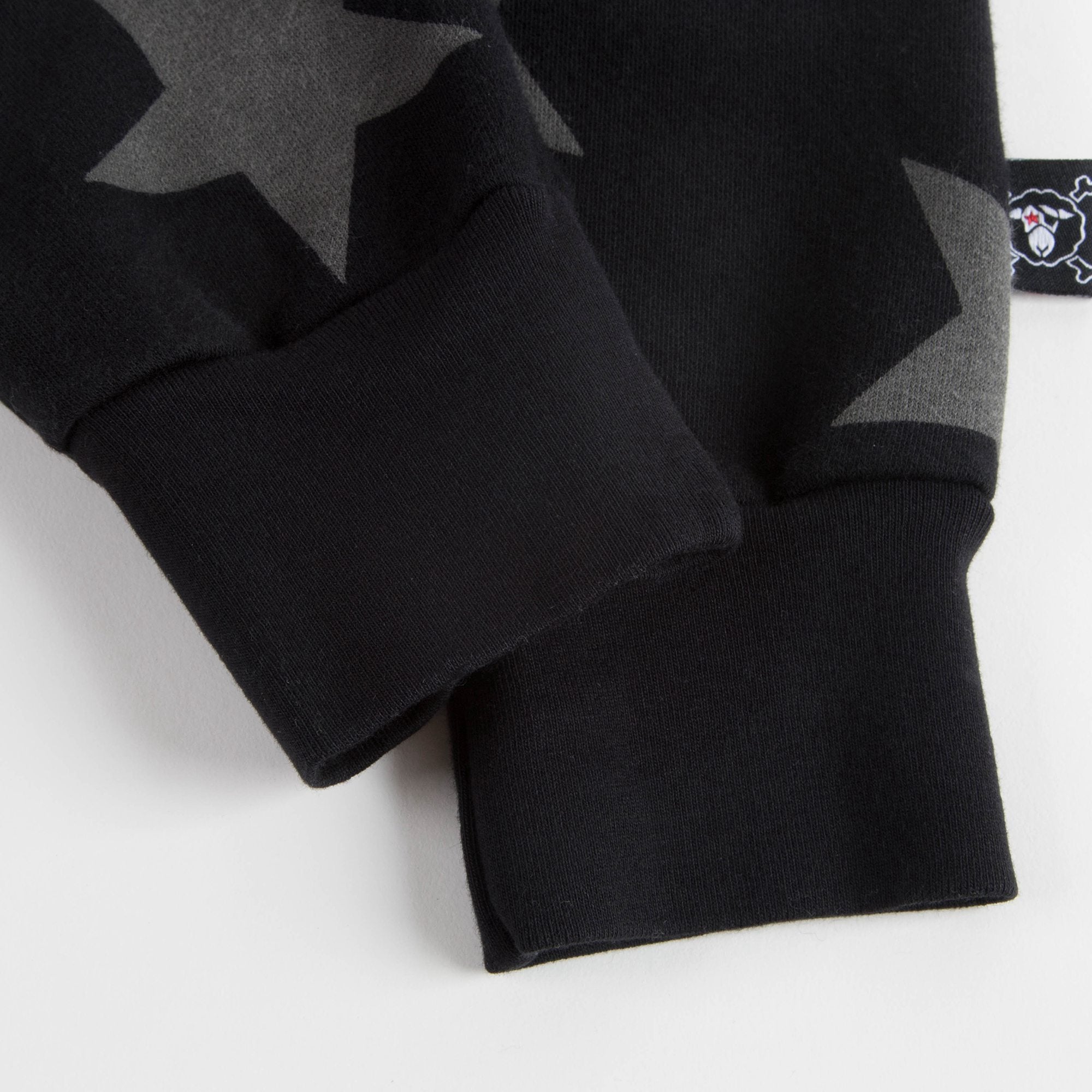 Boys & Girls Black Cotton Star Trousers