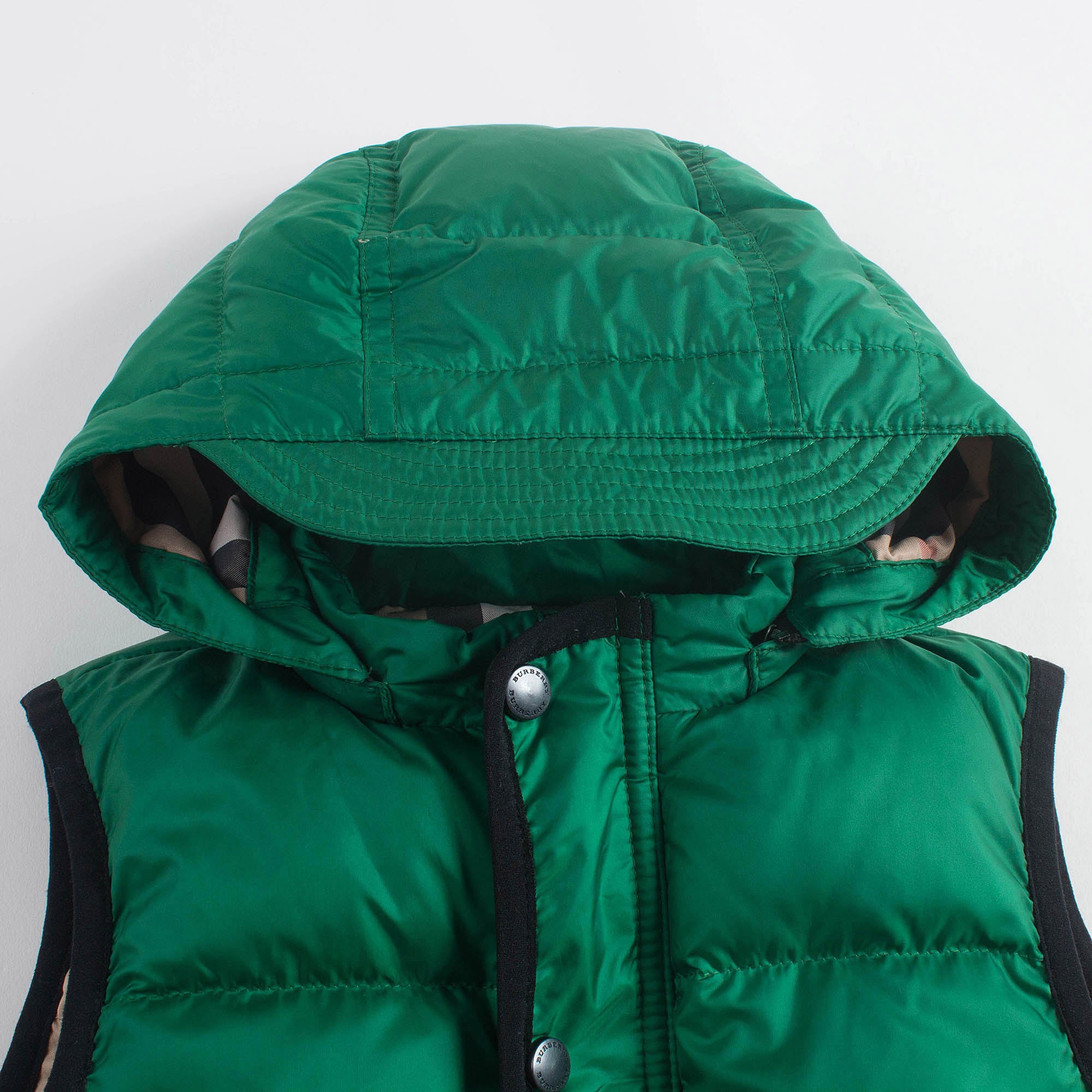 Boys Dark Green Down Padded Hooded Gilet - CÉMAROSE | Children's Fashion Store - 10