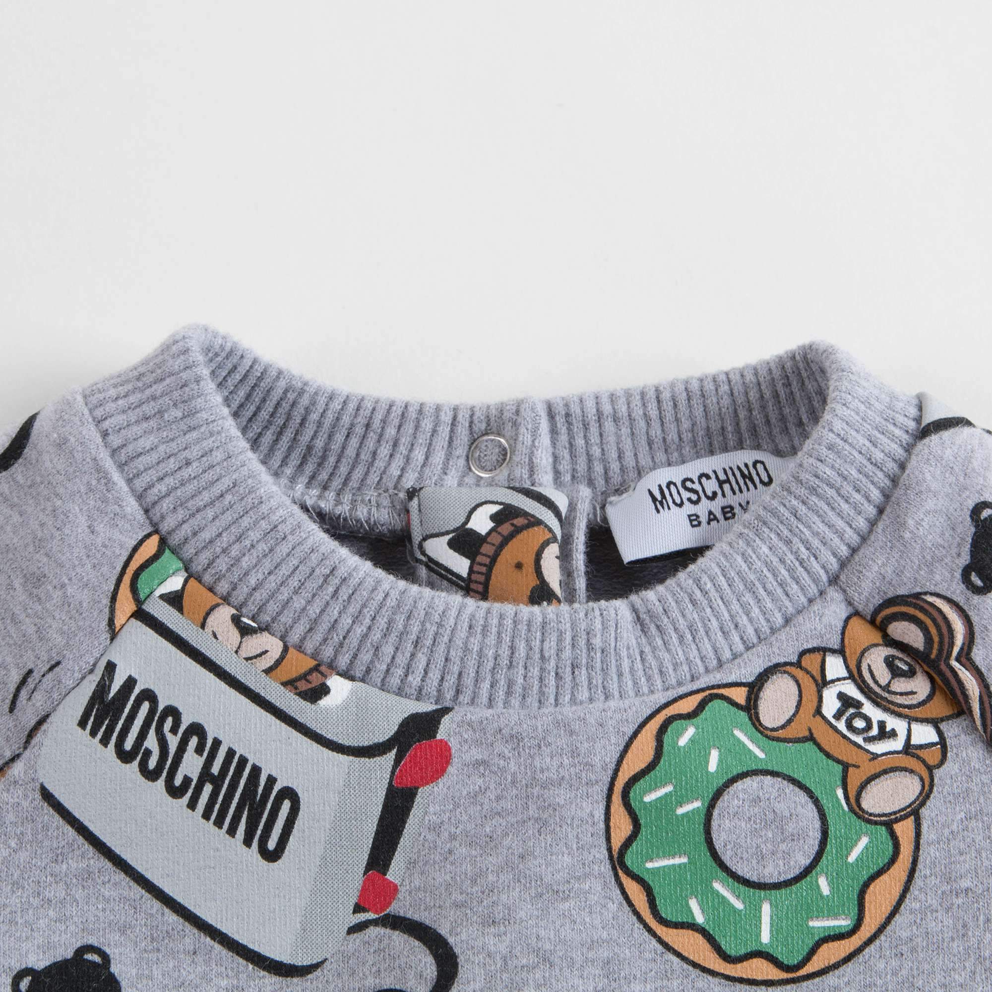 Baby Girls Melange Grey Cotton Dress