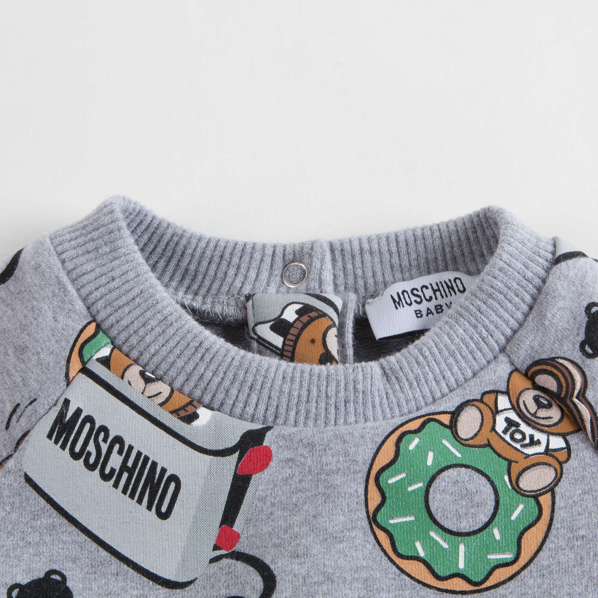 Baby Girls Melange Grey Cotton Dress
