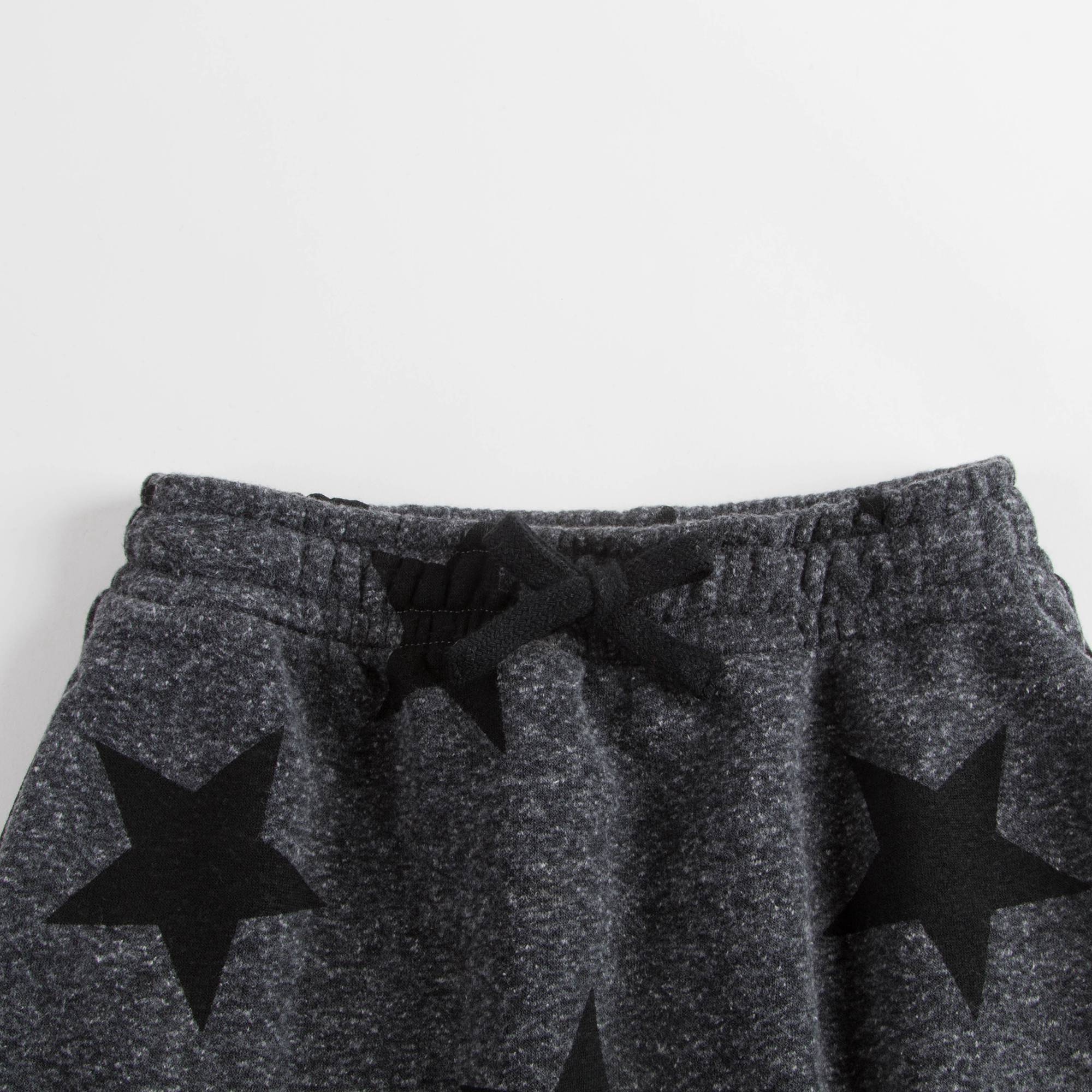 Boys Charcoal Star Cotton Trousers