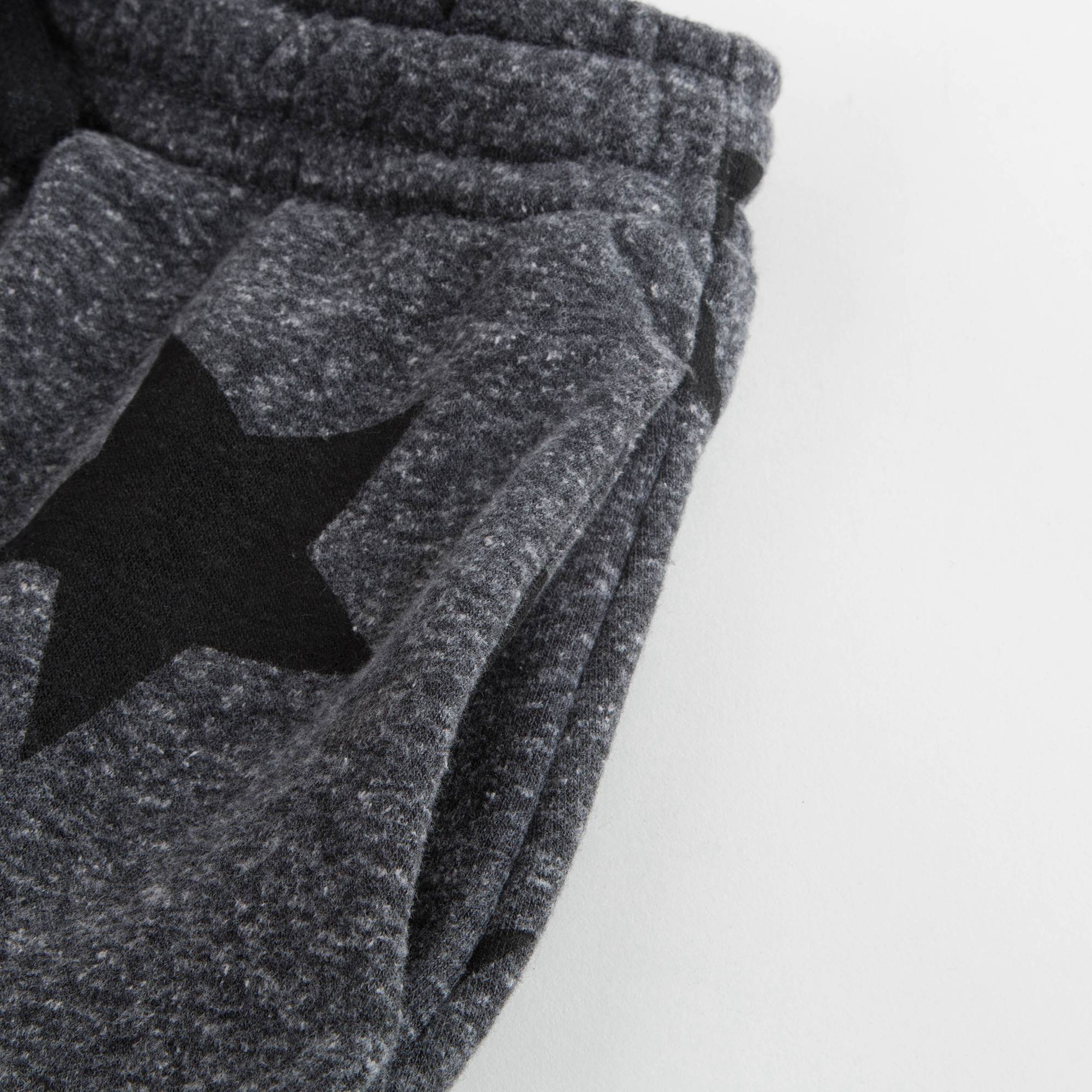 Boys Charcoal Star Cotton Trousers