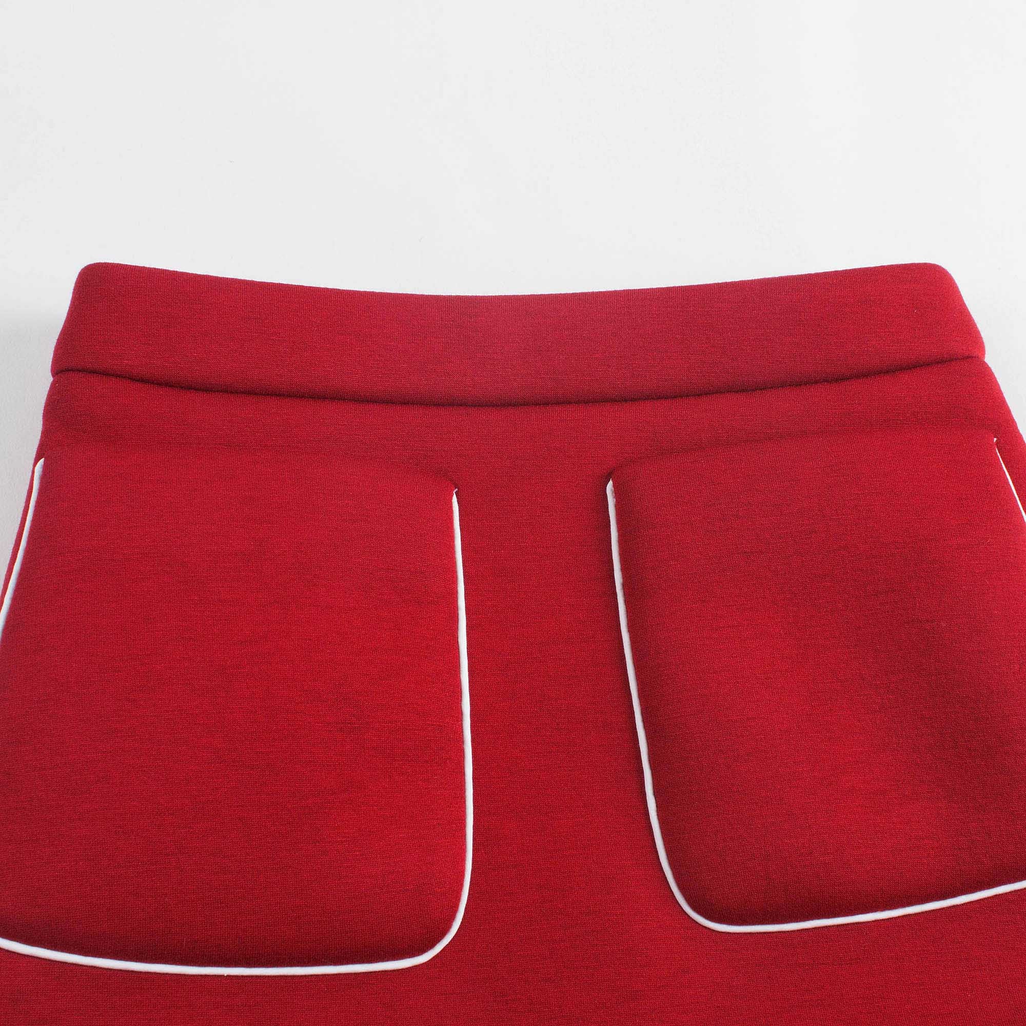 Girls Brick Red Wool Patch Pocket Skirt - CÉMAROSE | Children's Fashion Store - 9