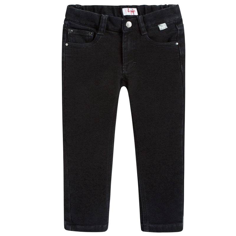 Boys Black Cotton Jeans
