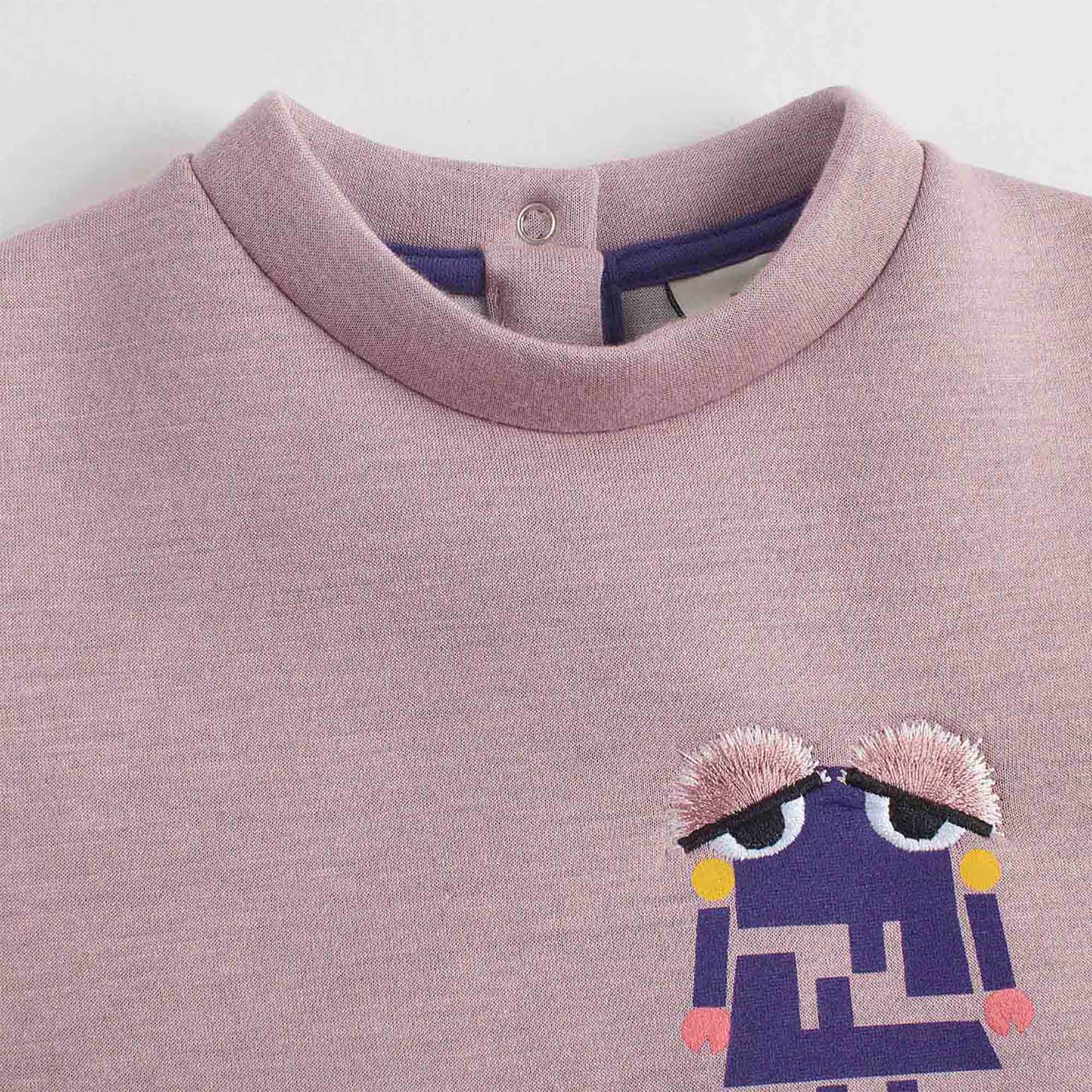 Baby Girls Pink Cotton Monster Trims Sweatshirt - CÉMAROSE | Children's Fashion Store - 5