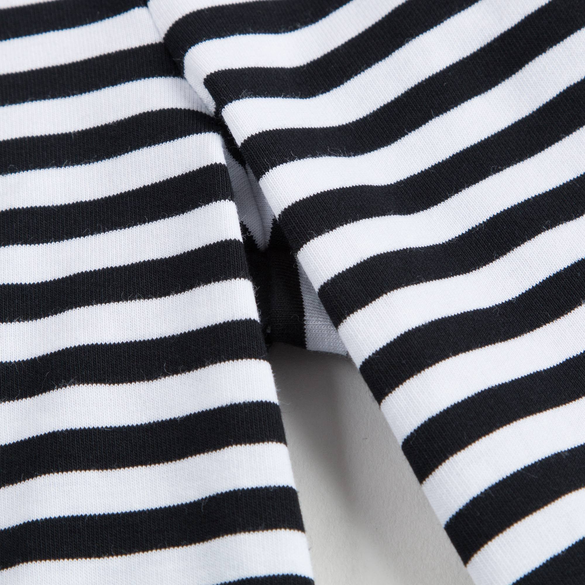 Girls Black & White Striped Pants