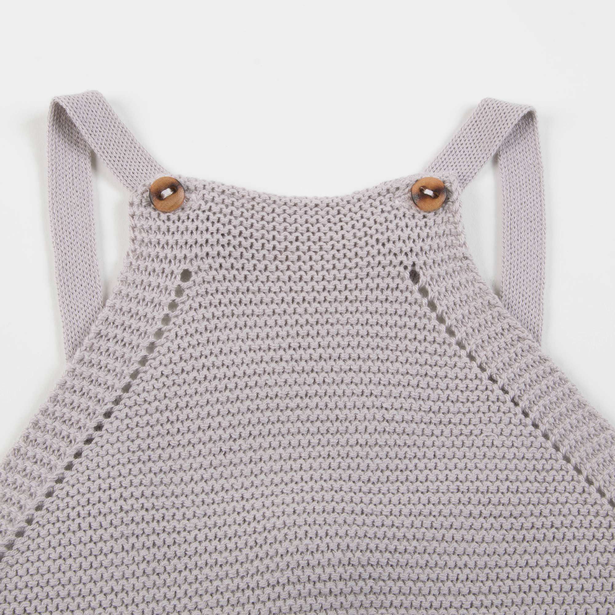 Baby Light Heather Cotton Knitwear Romper