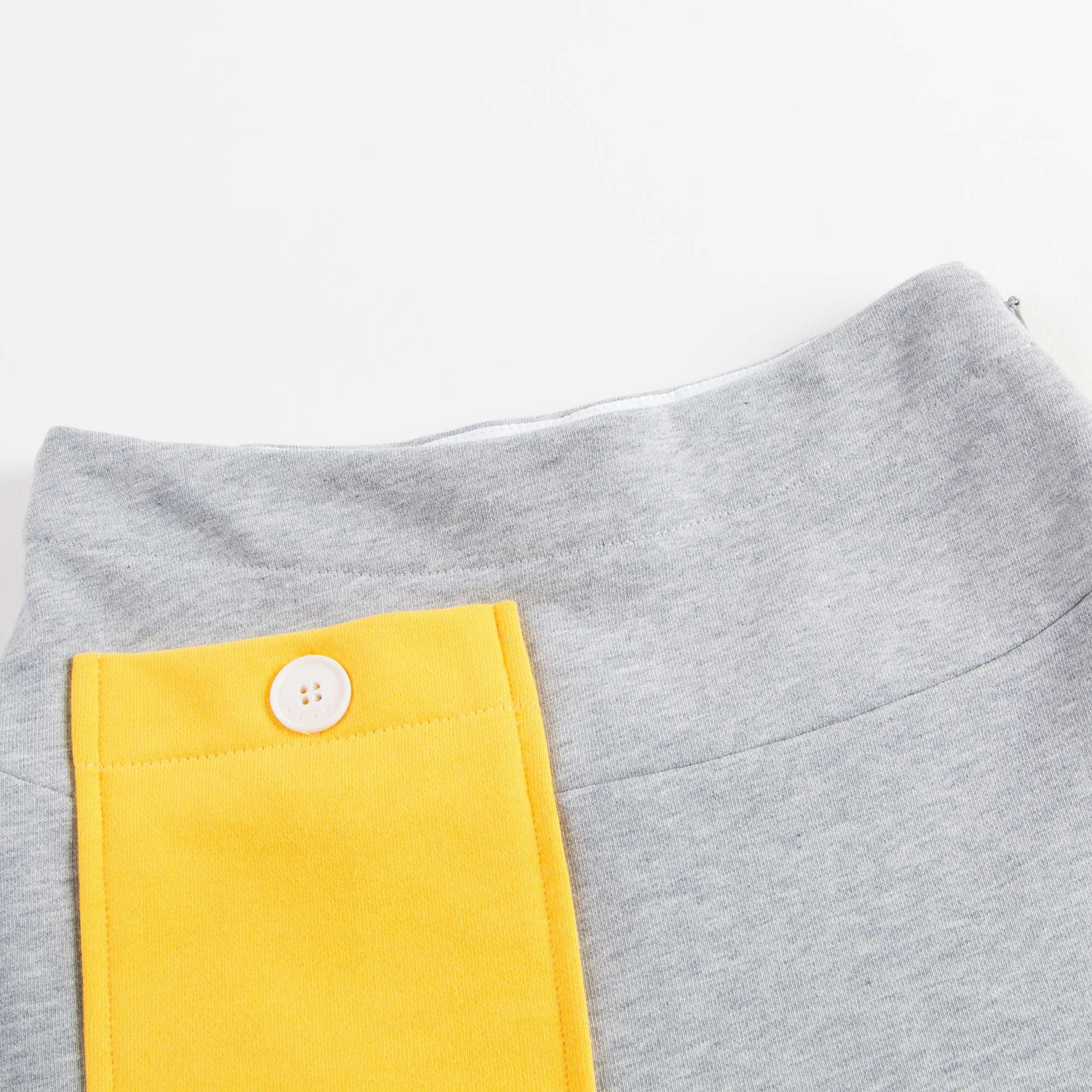 Girls Grey Cotton Skirt