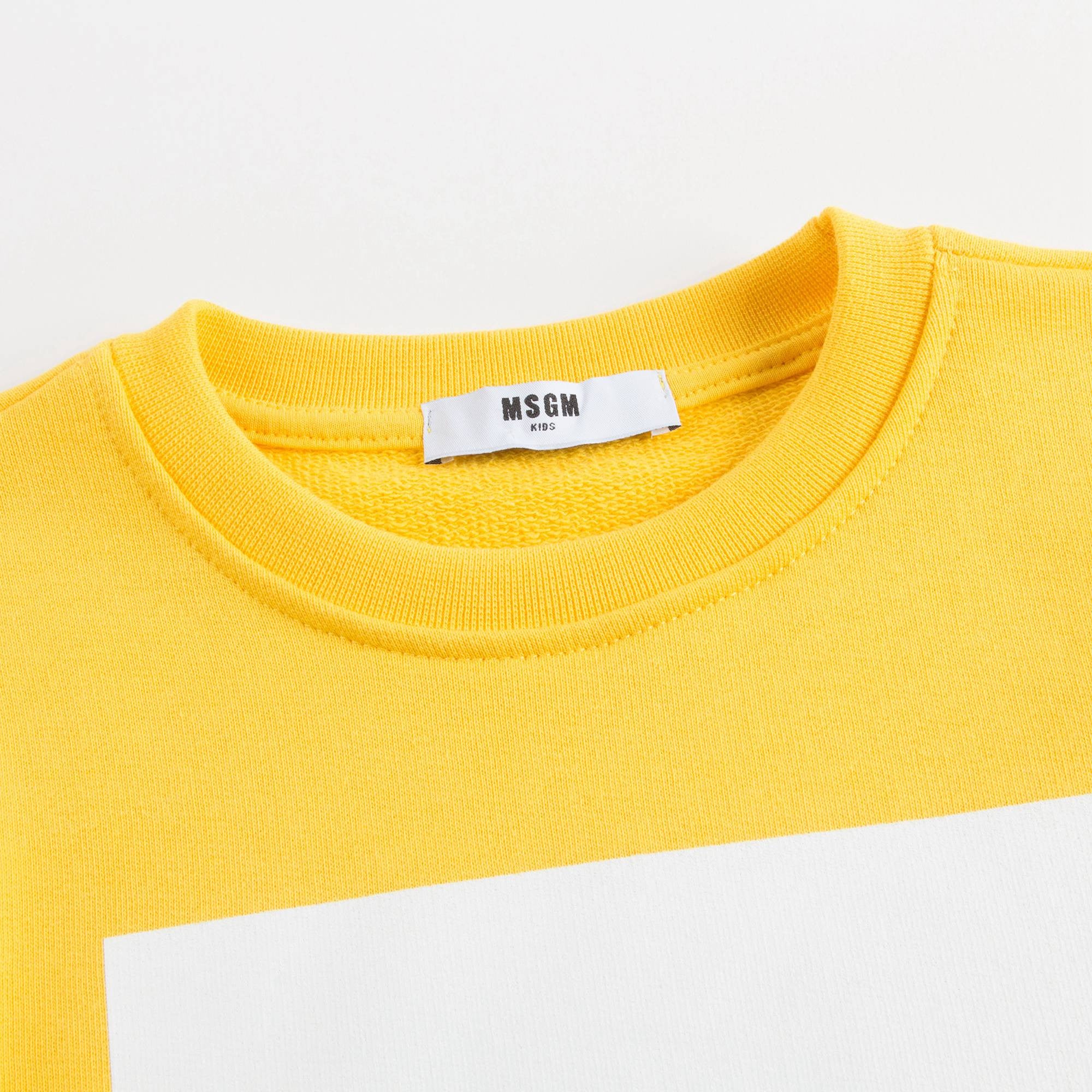 Boys Yellow Logo Cotton T-shirt