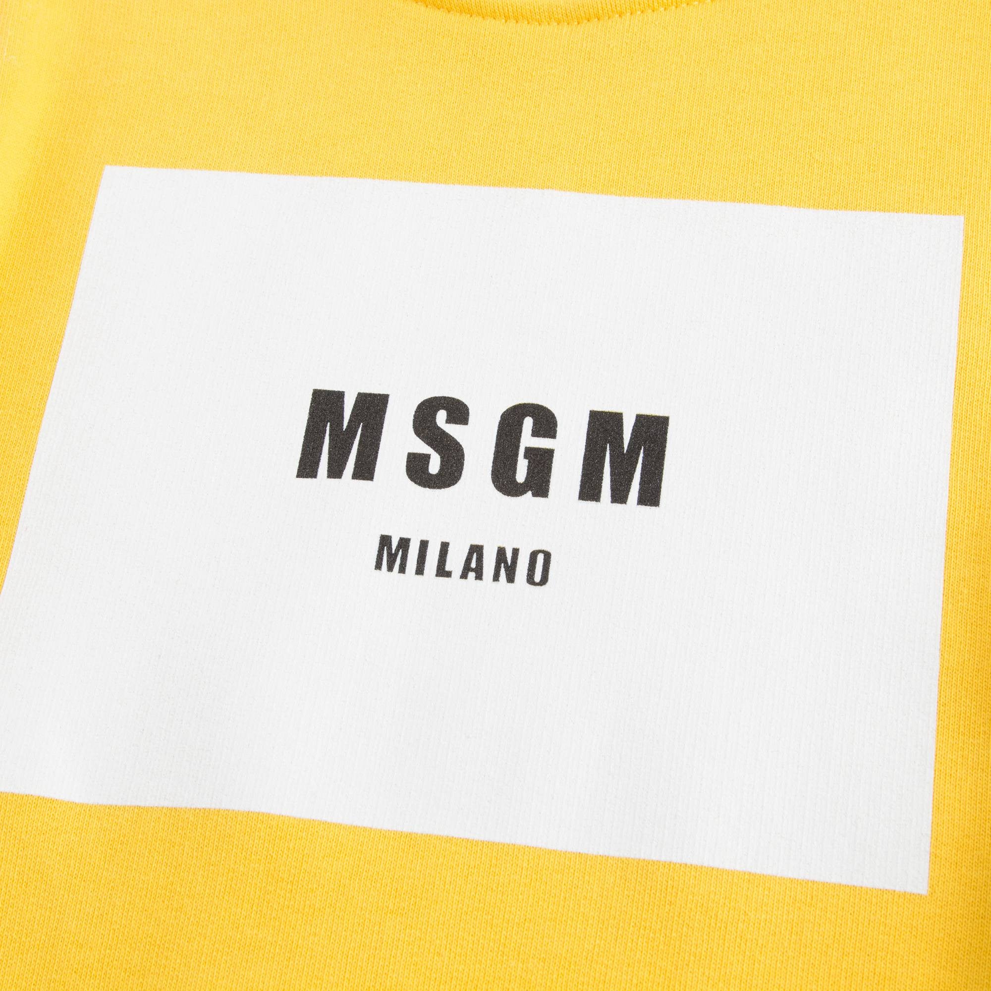 Boys Yellow Logo Cotton T-shirt