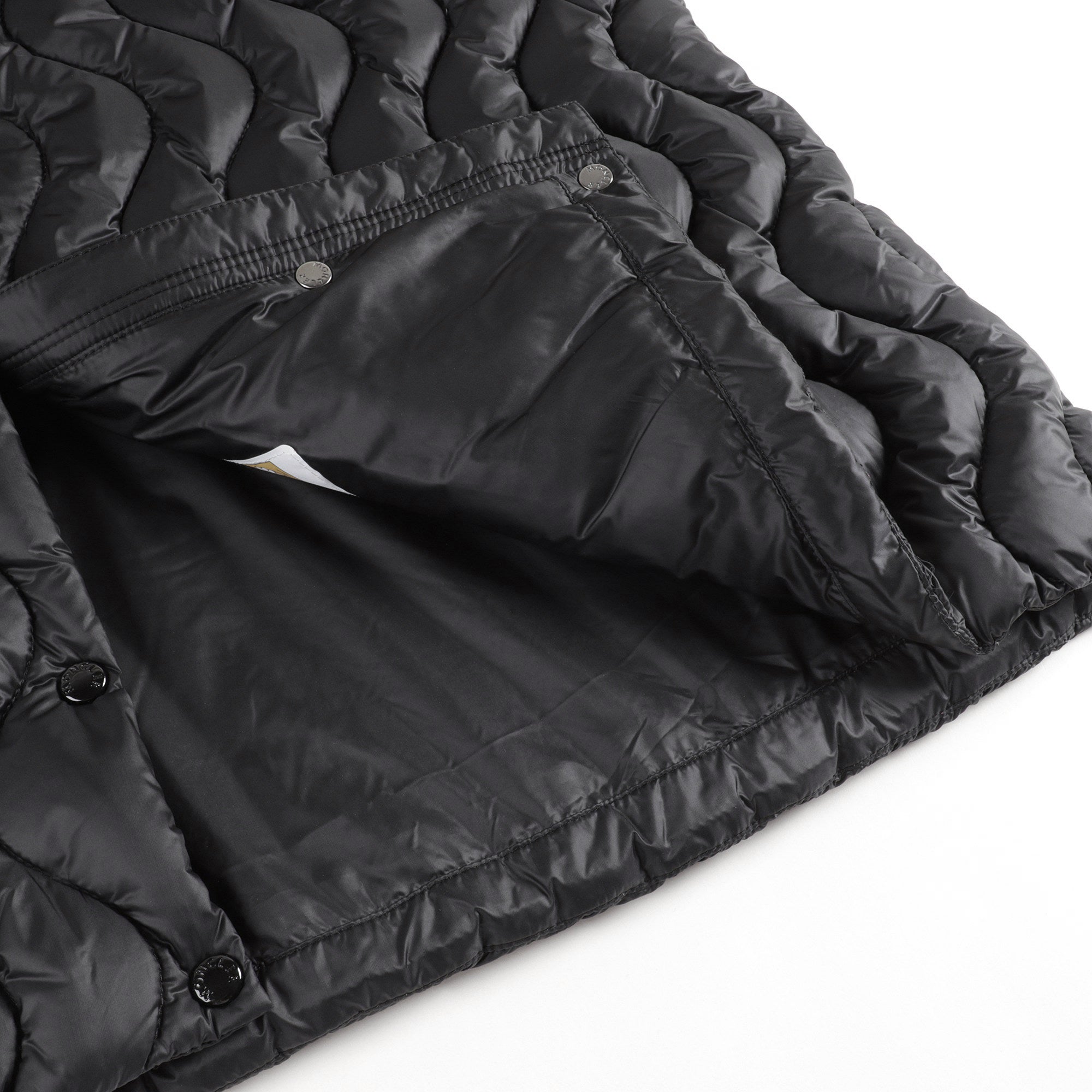 Girls Black Pearl Long Parka