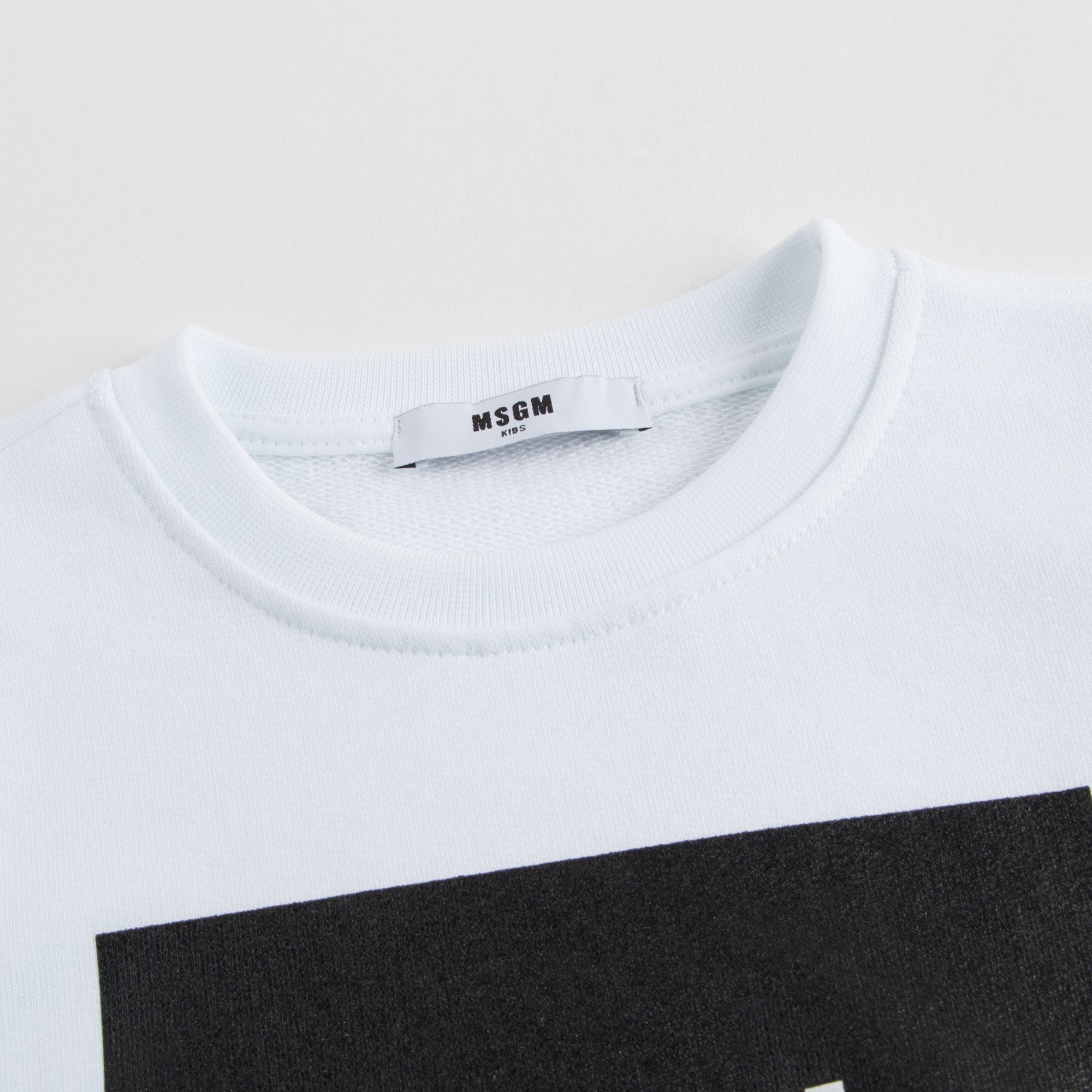 Boys White Logo Cotton T-shirt