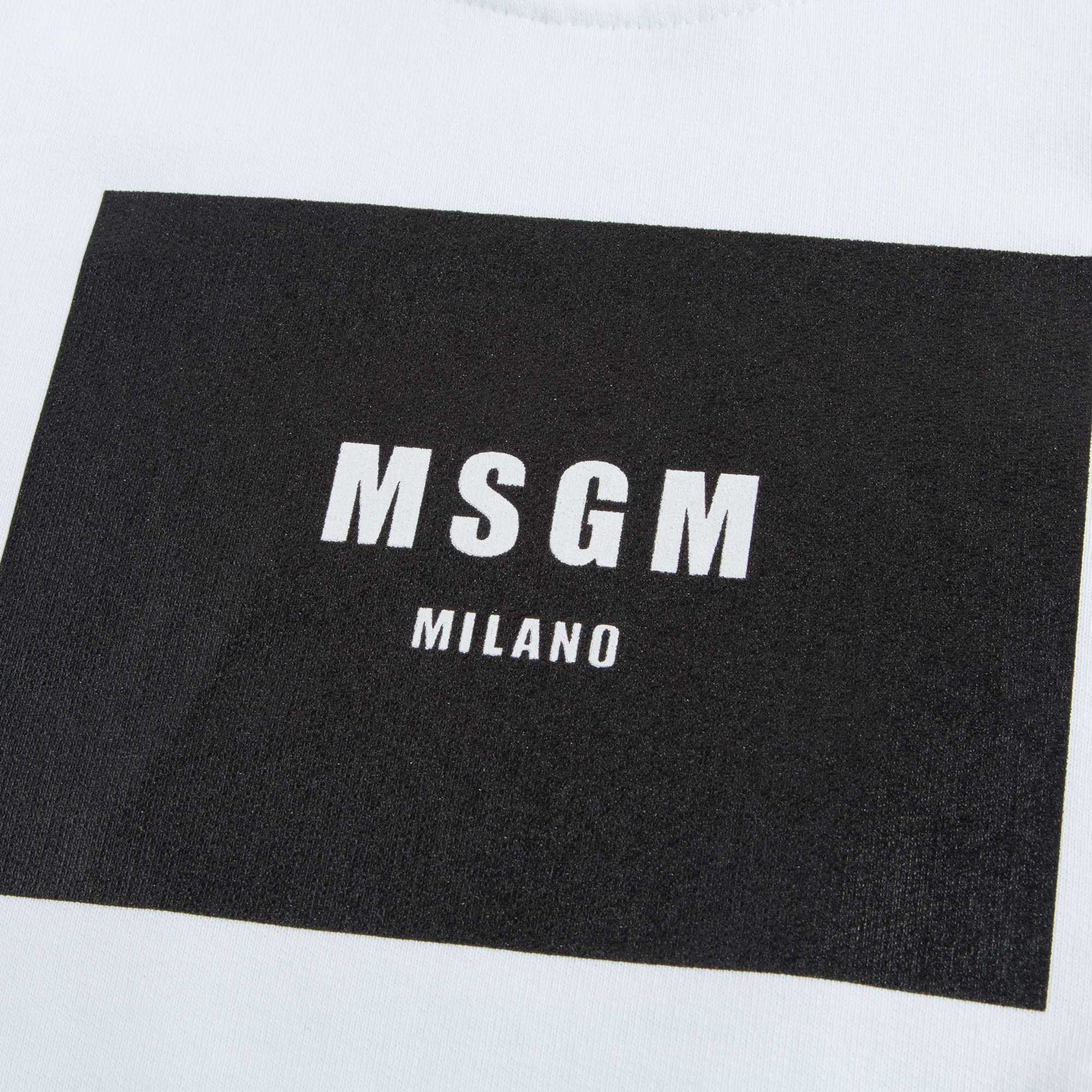 Boys White Logo Cotton T-shirt