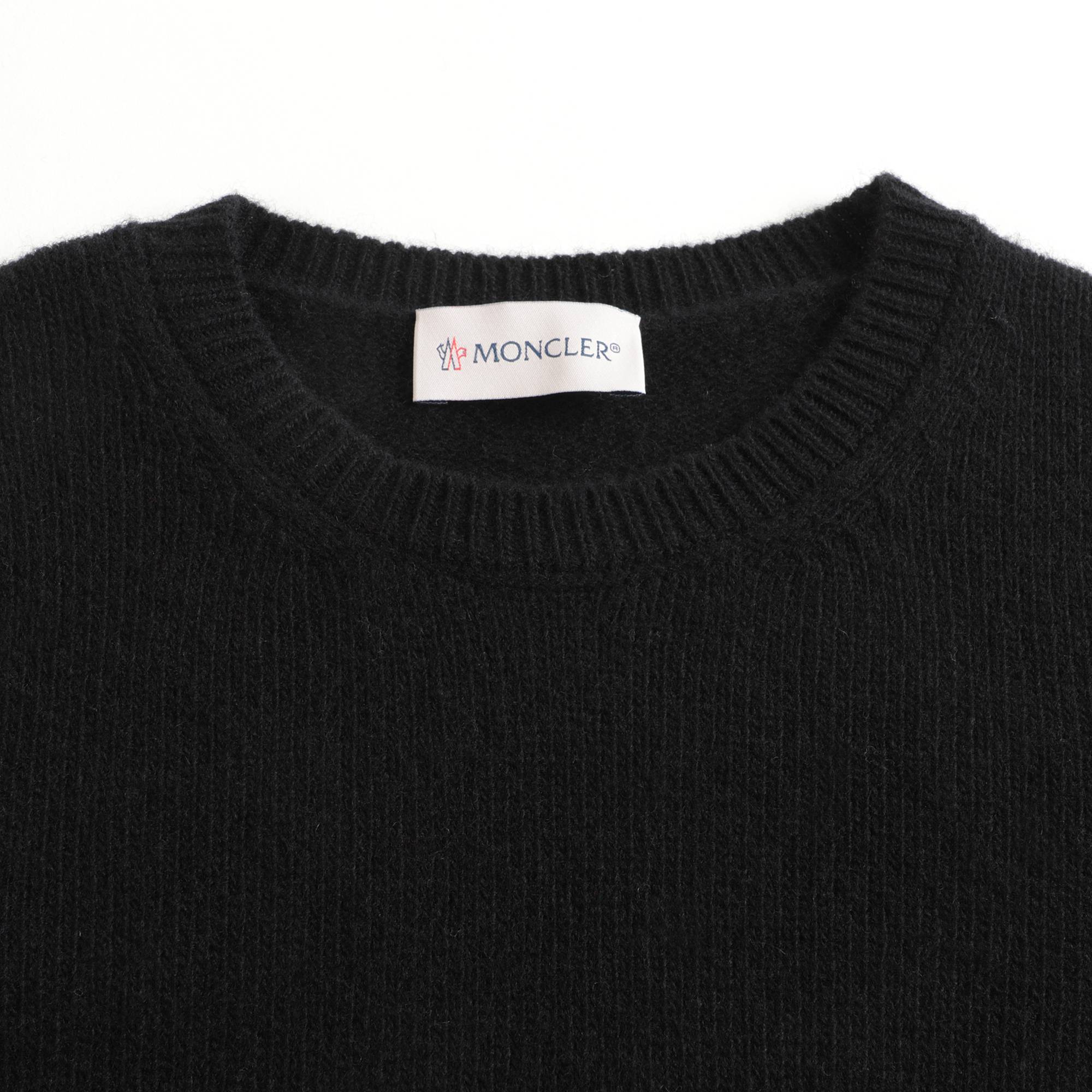 Boys & Girls Black Logo Wool Sweater