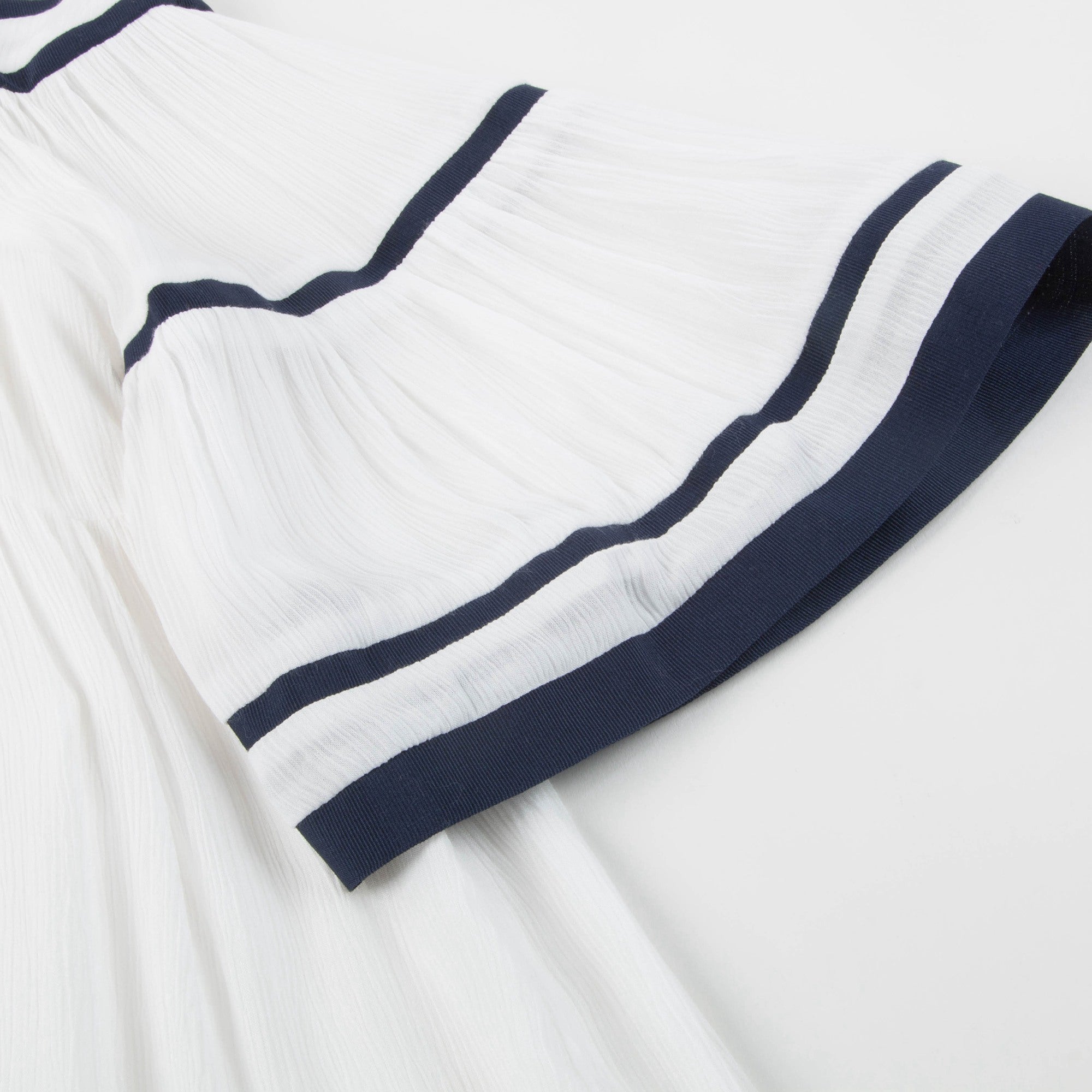 Girls Off White Viscose Dress